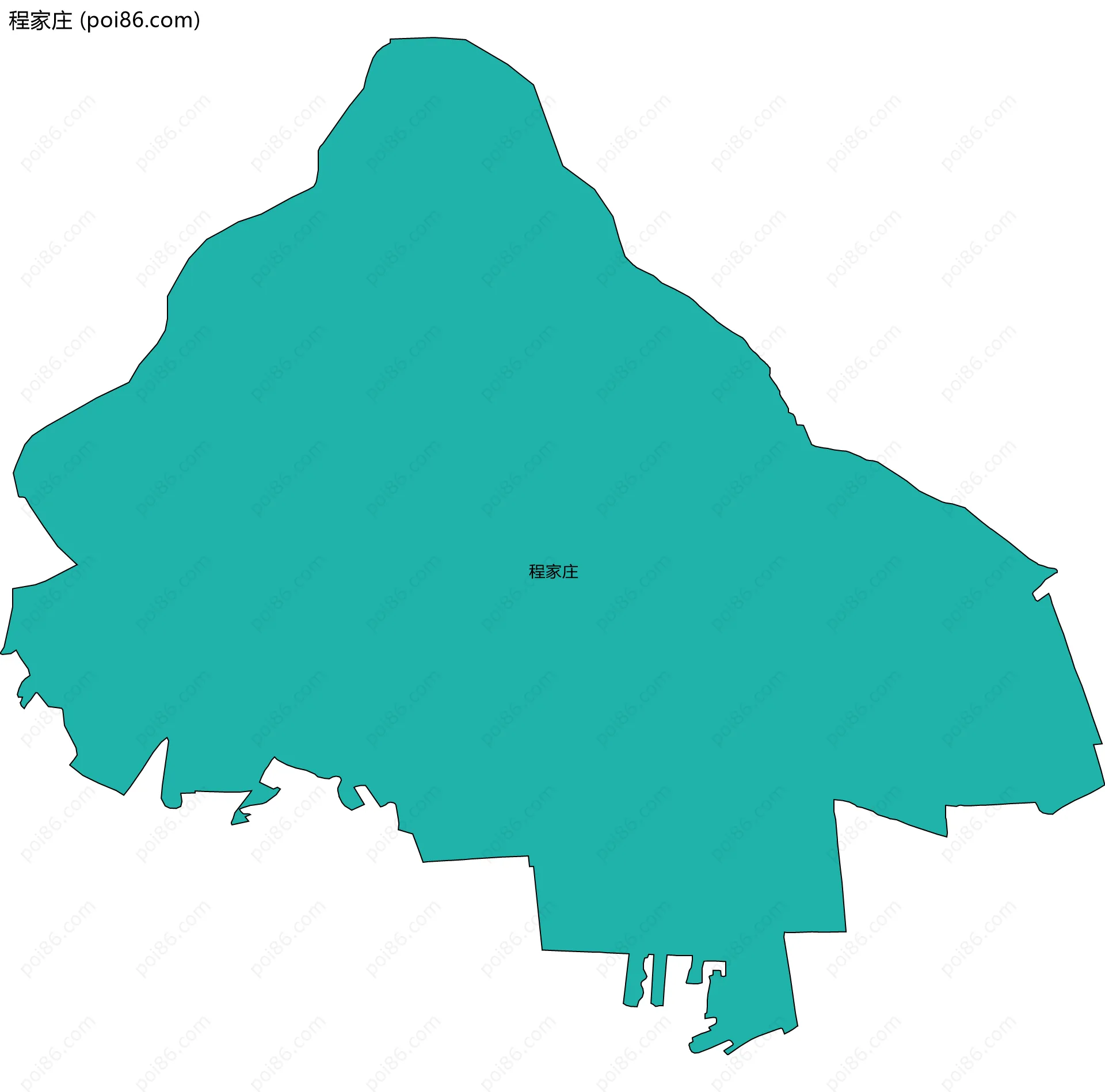 程家庄边界地图