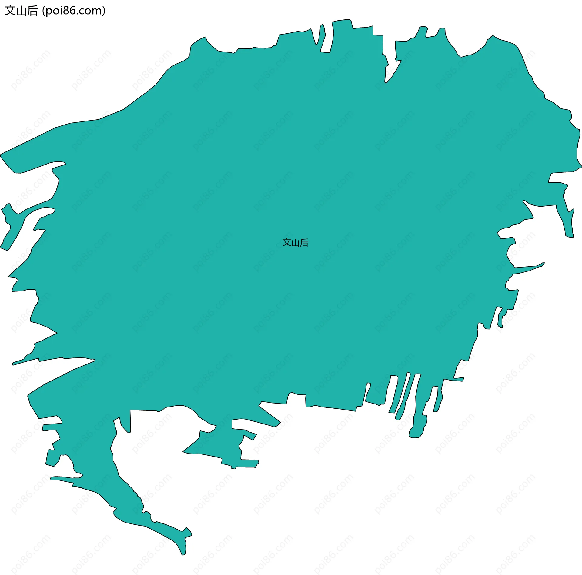 文山后边界地图