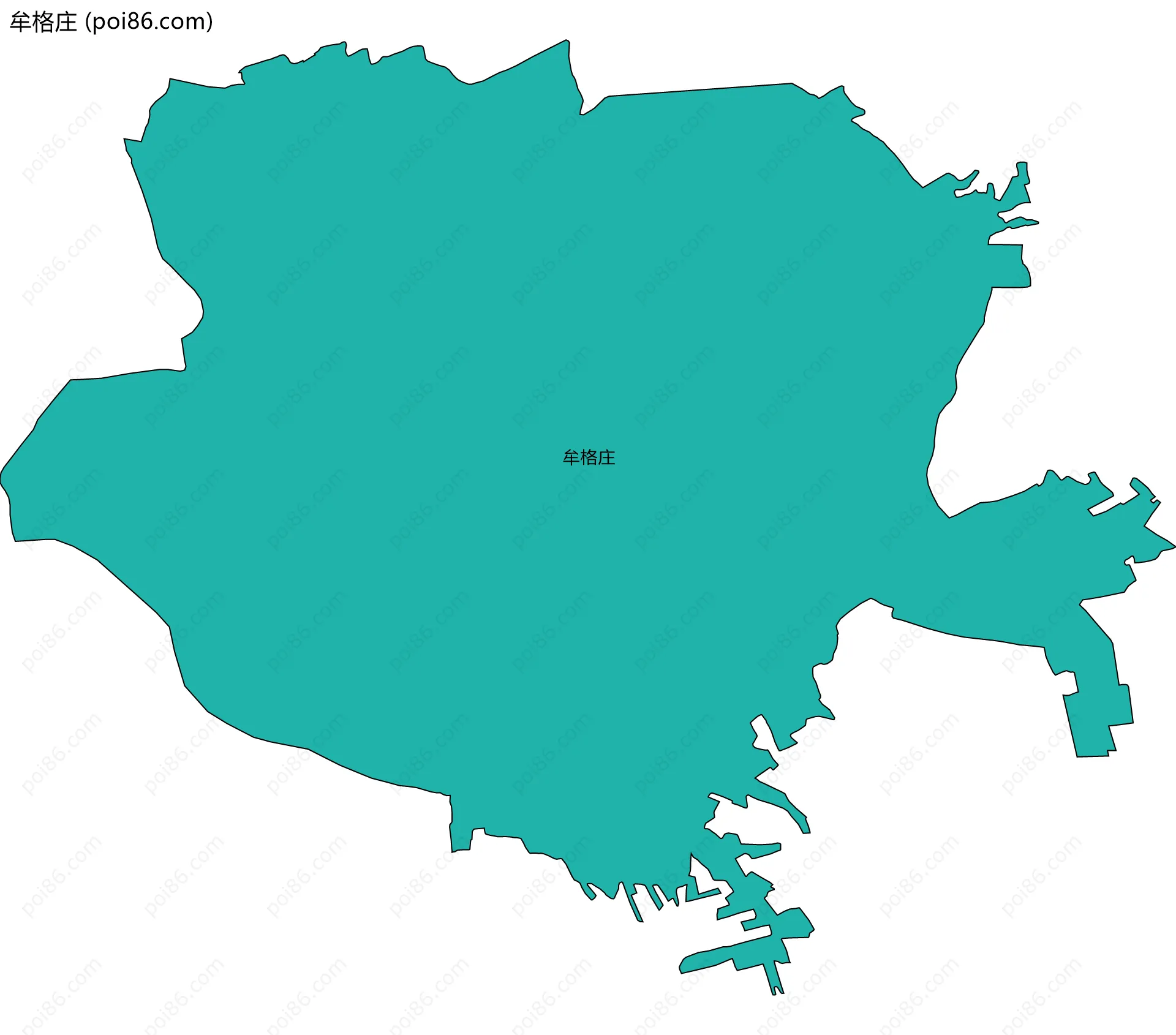 牟格庄边界地图