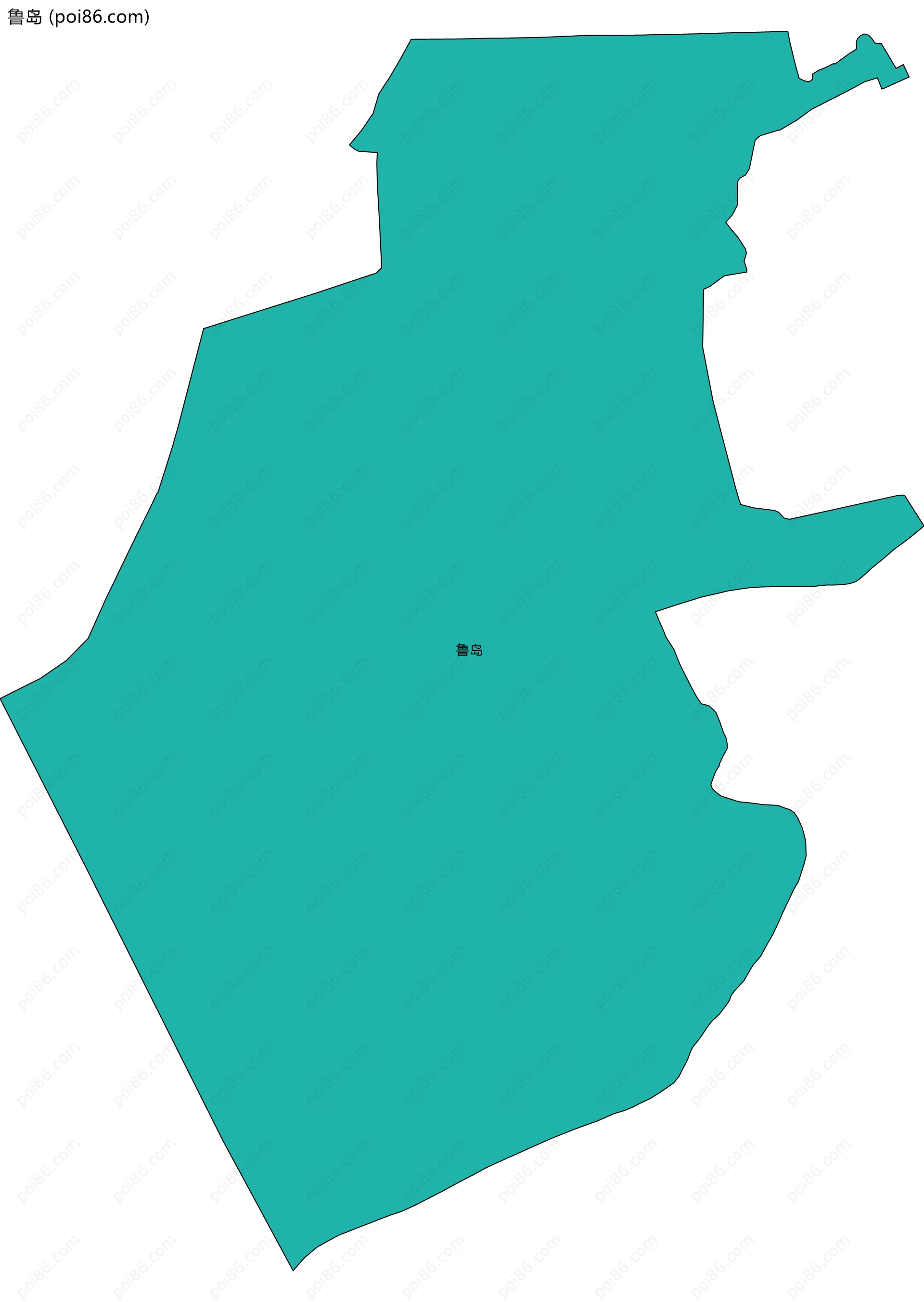 鲁岛边界地图