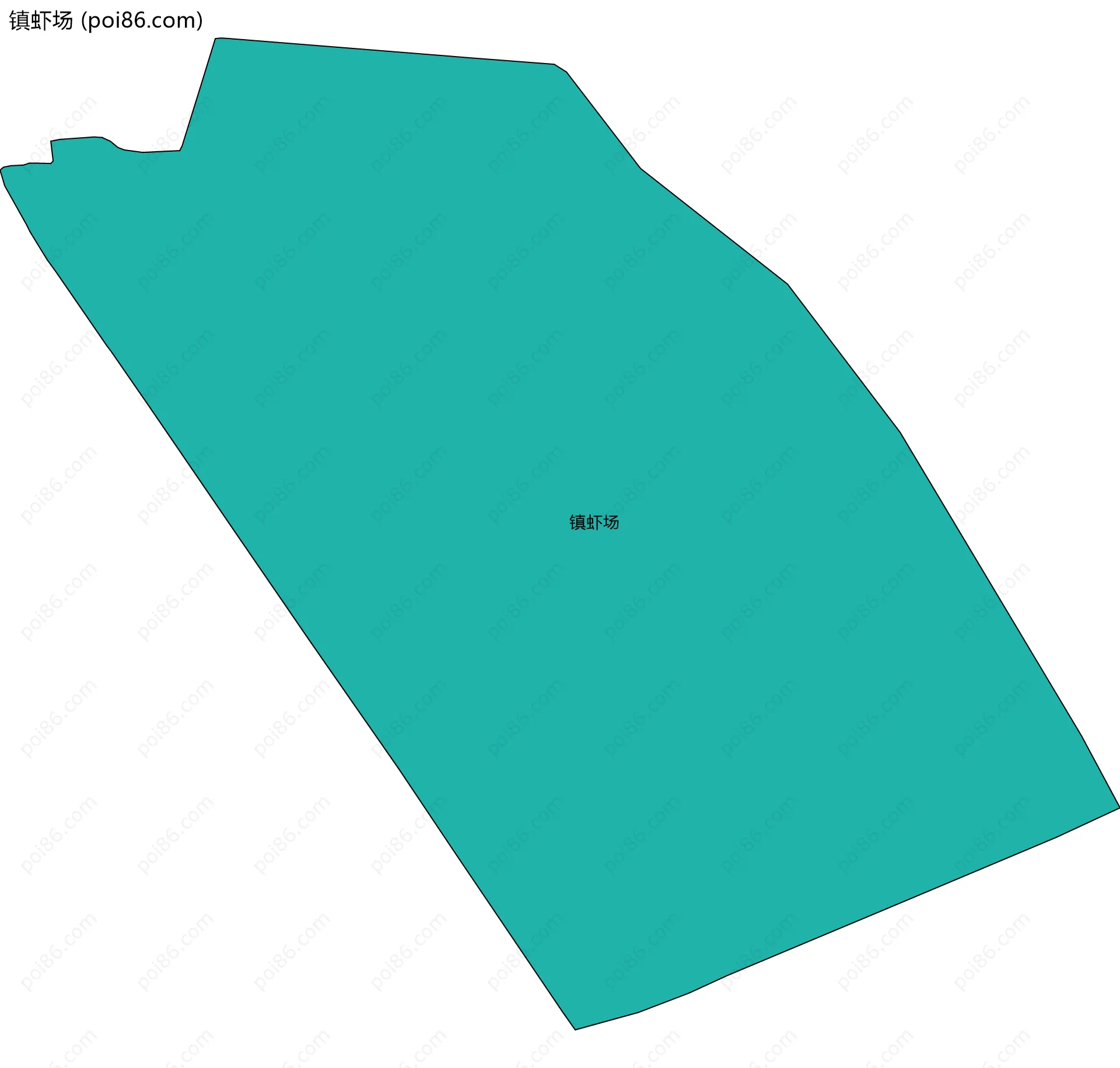 镇虾场边界地图