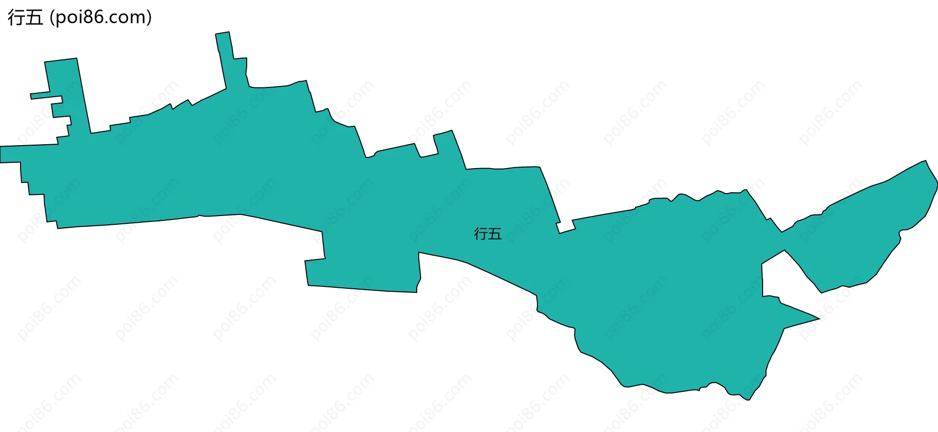 行五边界地图