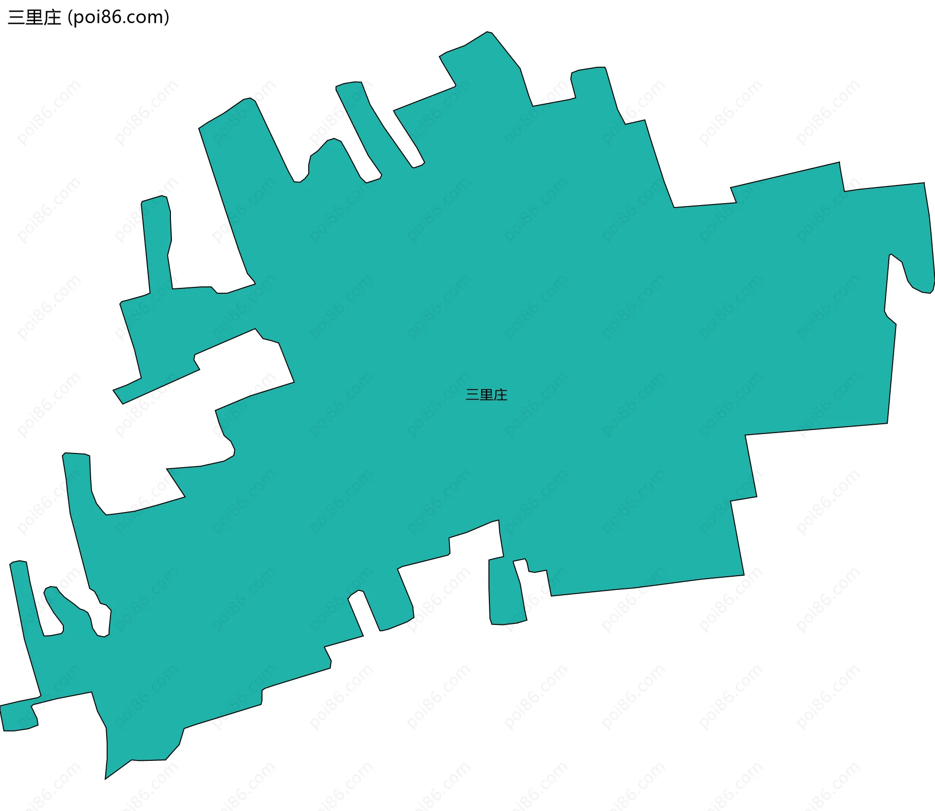 三里庄边界地图