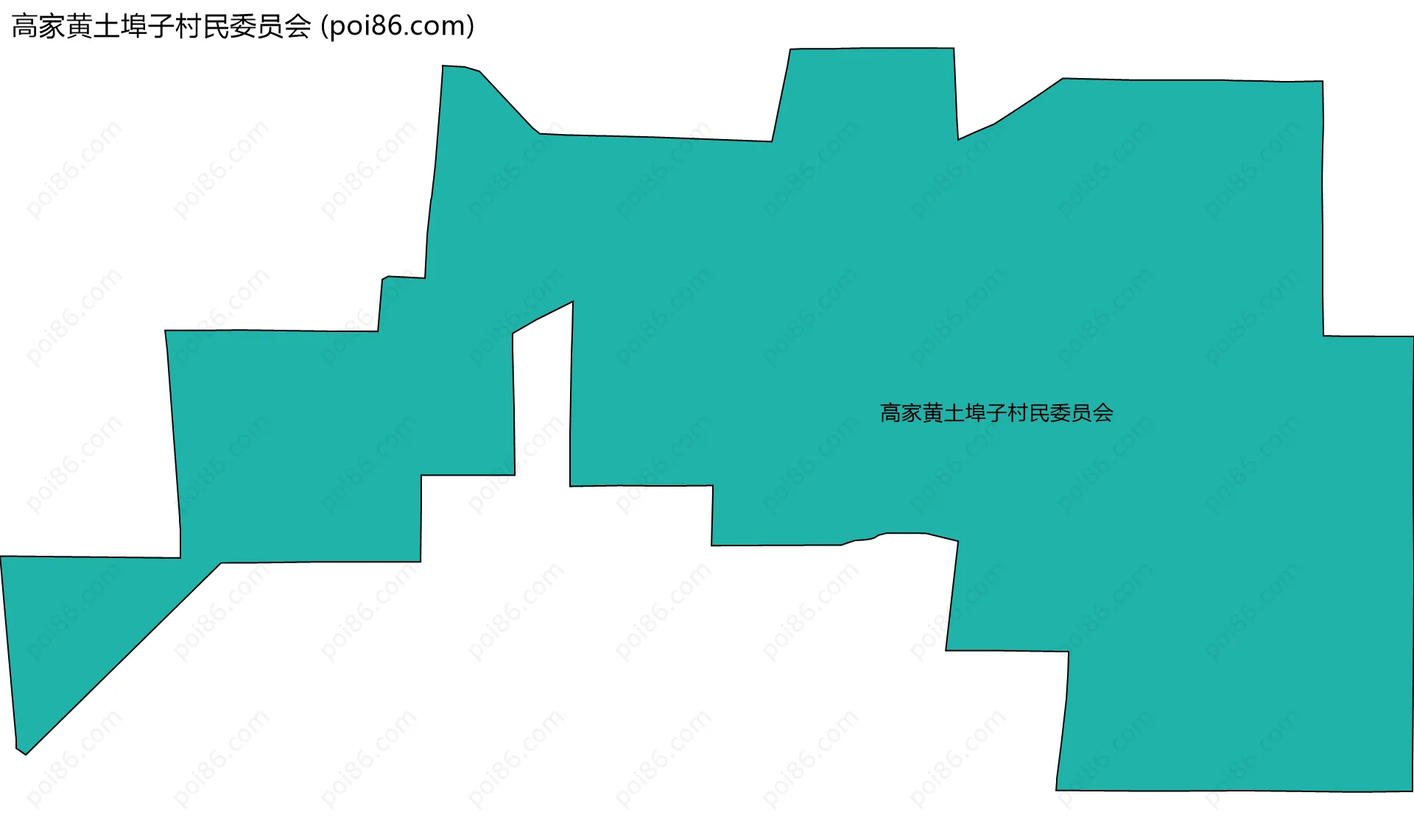 高家黄土埠子村民委员会边界地图