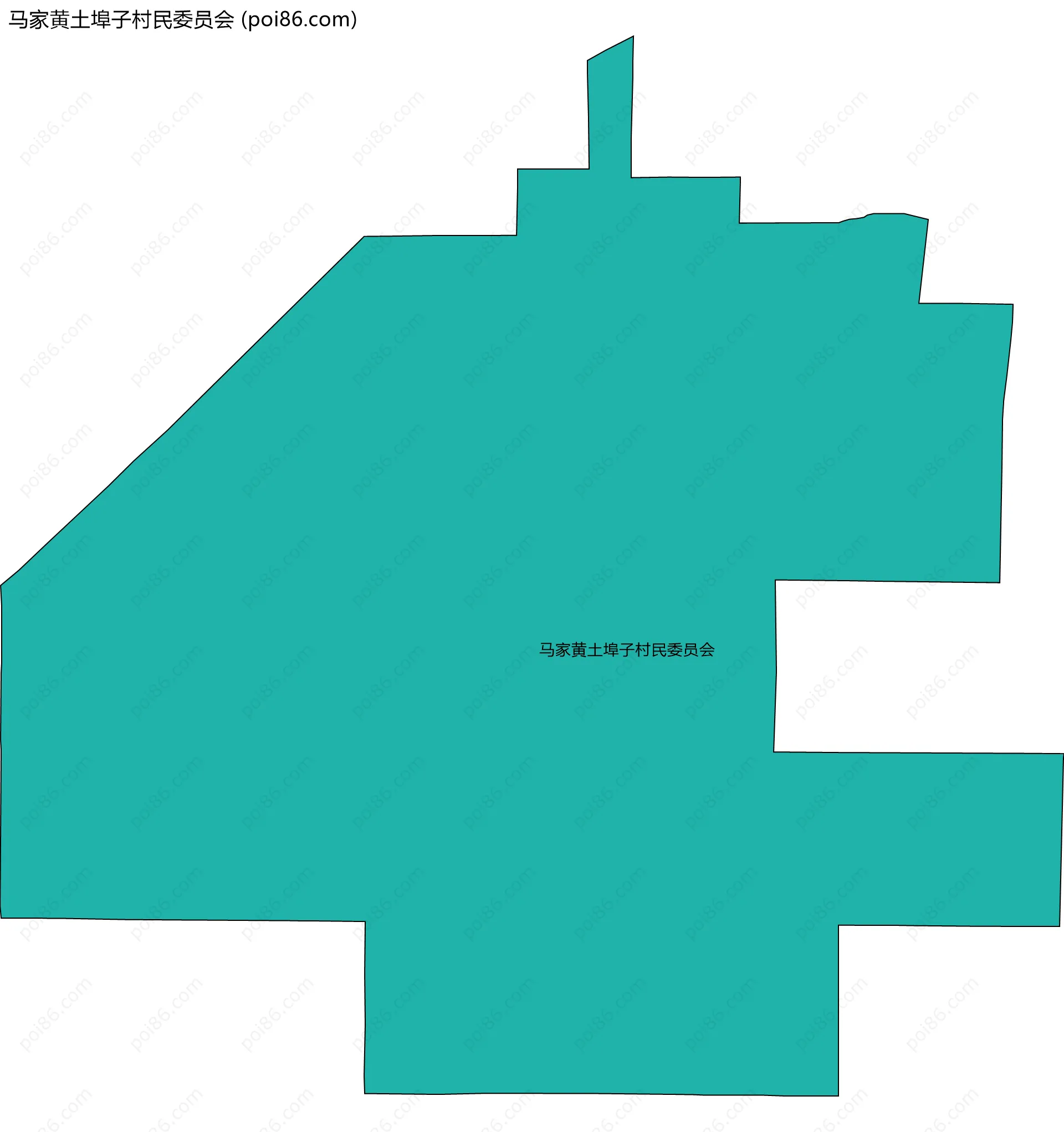 马家黄土埠子村民委员会边界地图