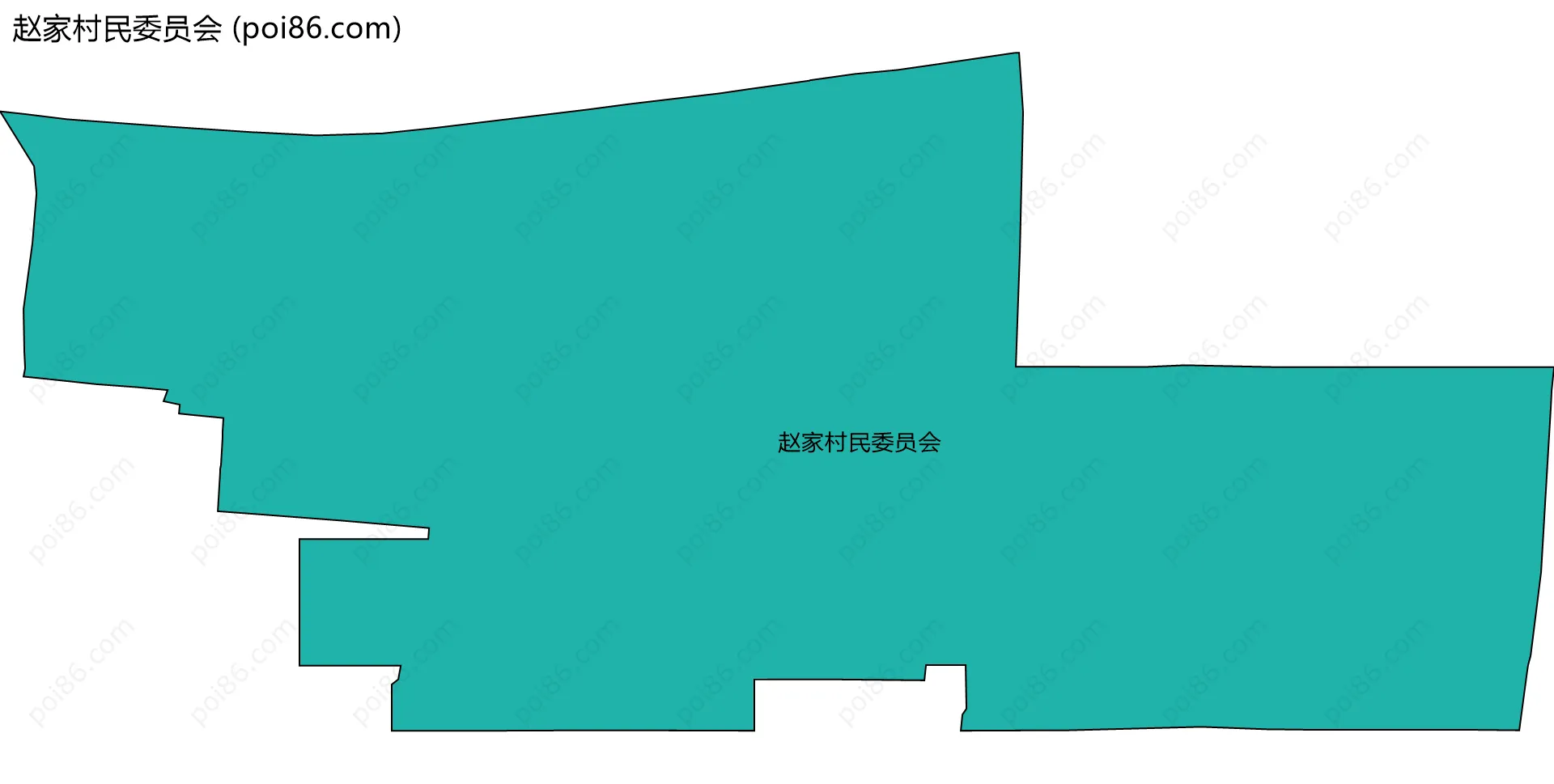 赵家村民委员会边界地图