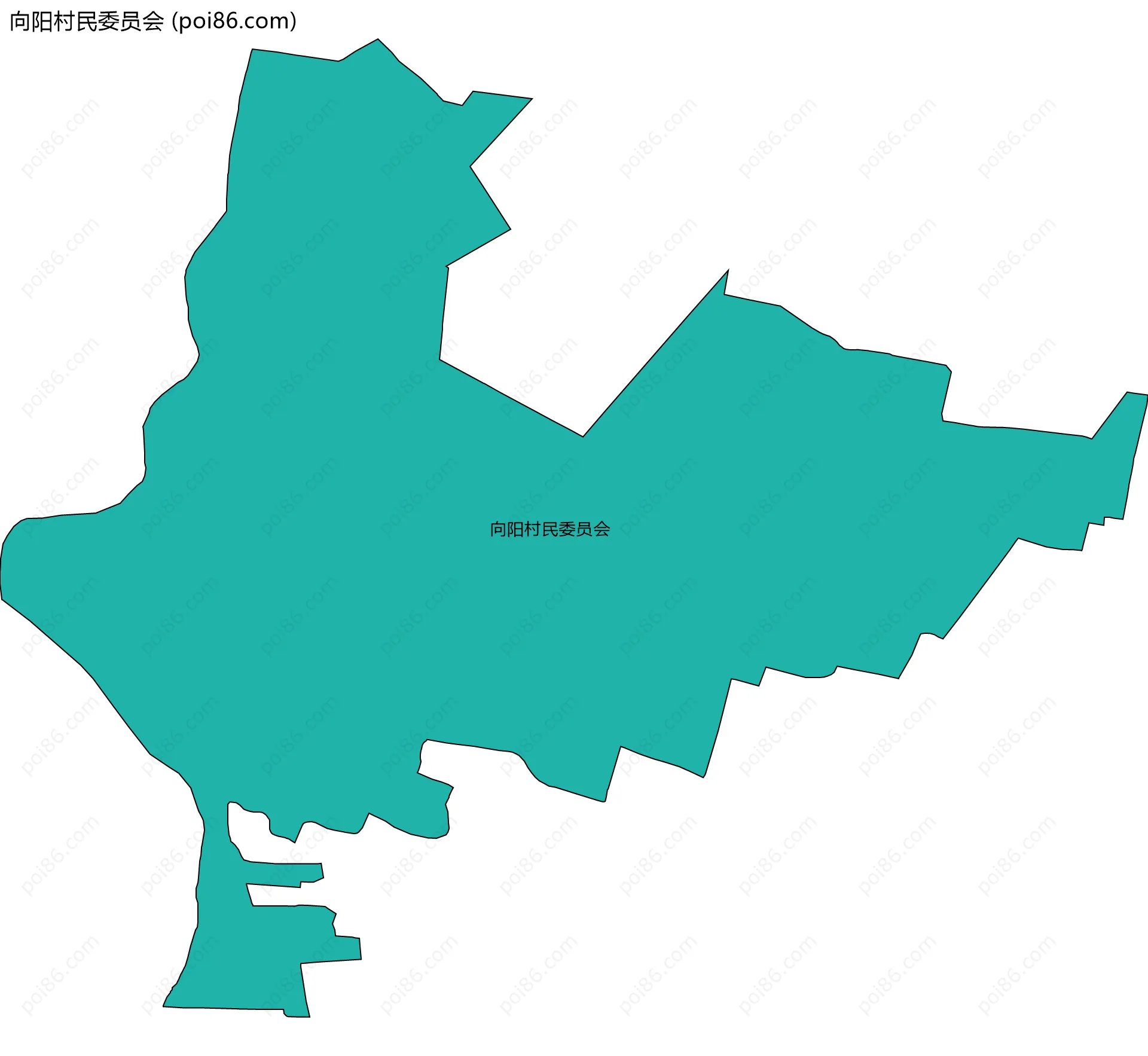 向阳村民委员会边界地图