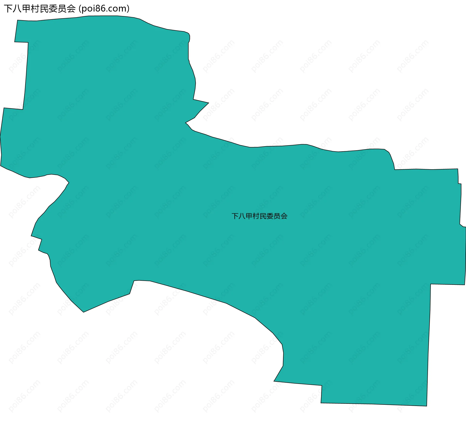下八甲村民委员会边界地图