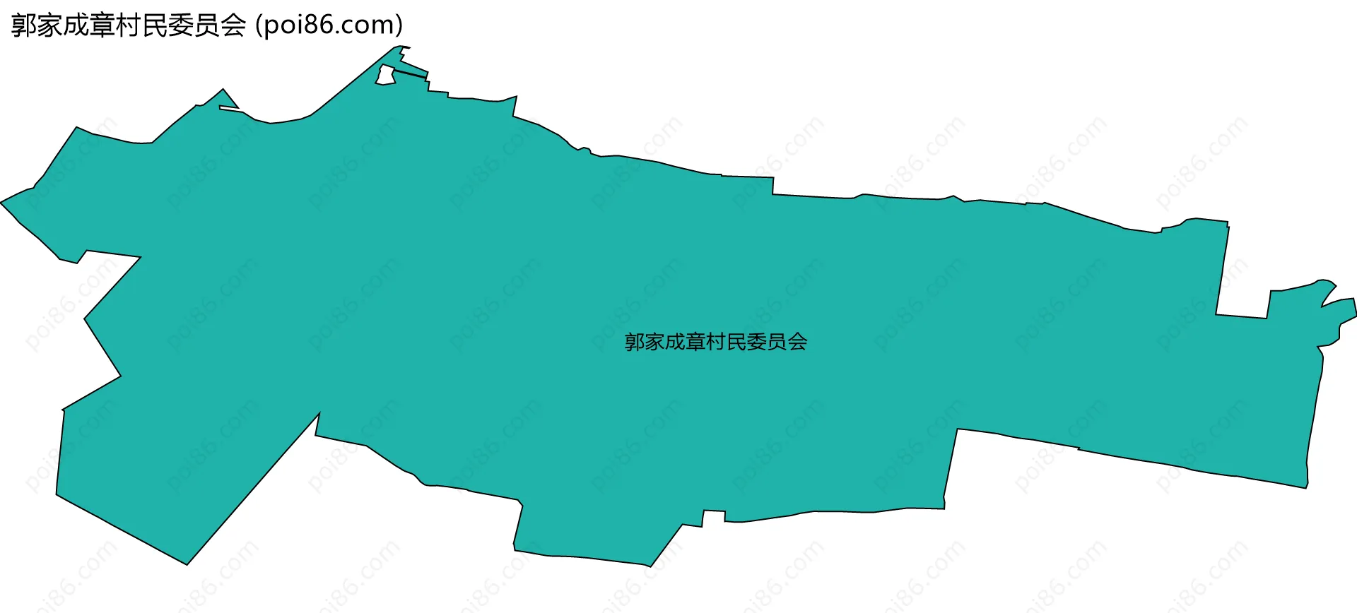 郭家成章村民委员会边界地图