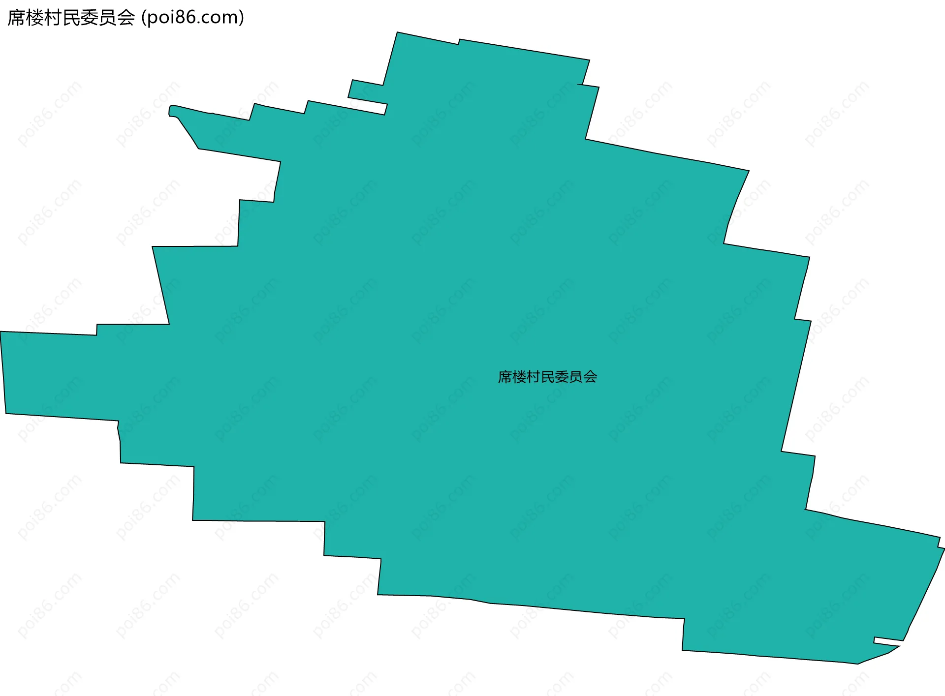 席楼村民委员会边界地图