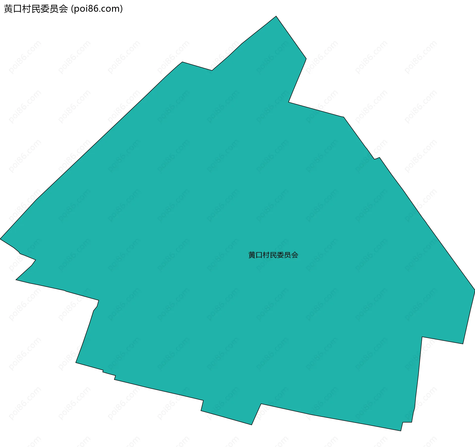 黄口村民委员会边界地图