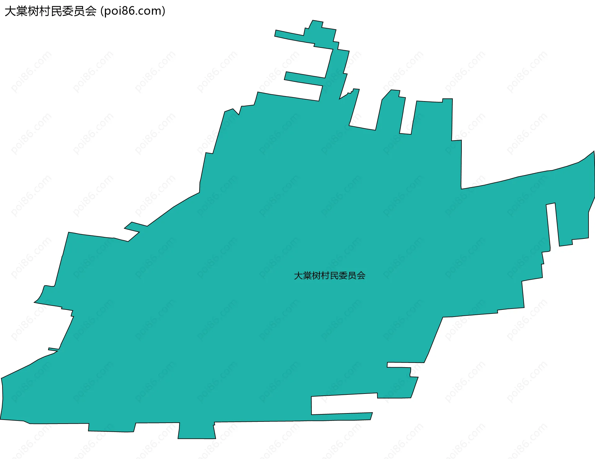 大棠树村民委员会边界地图