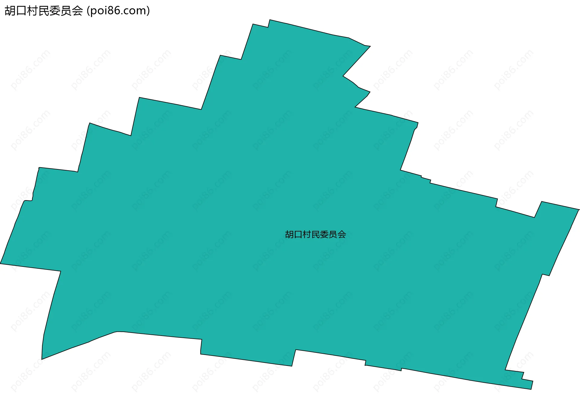 胡口村民委员会边界地图