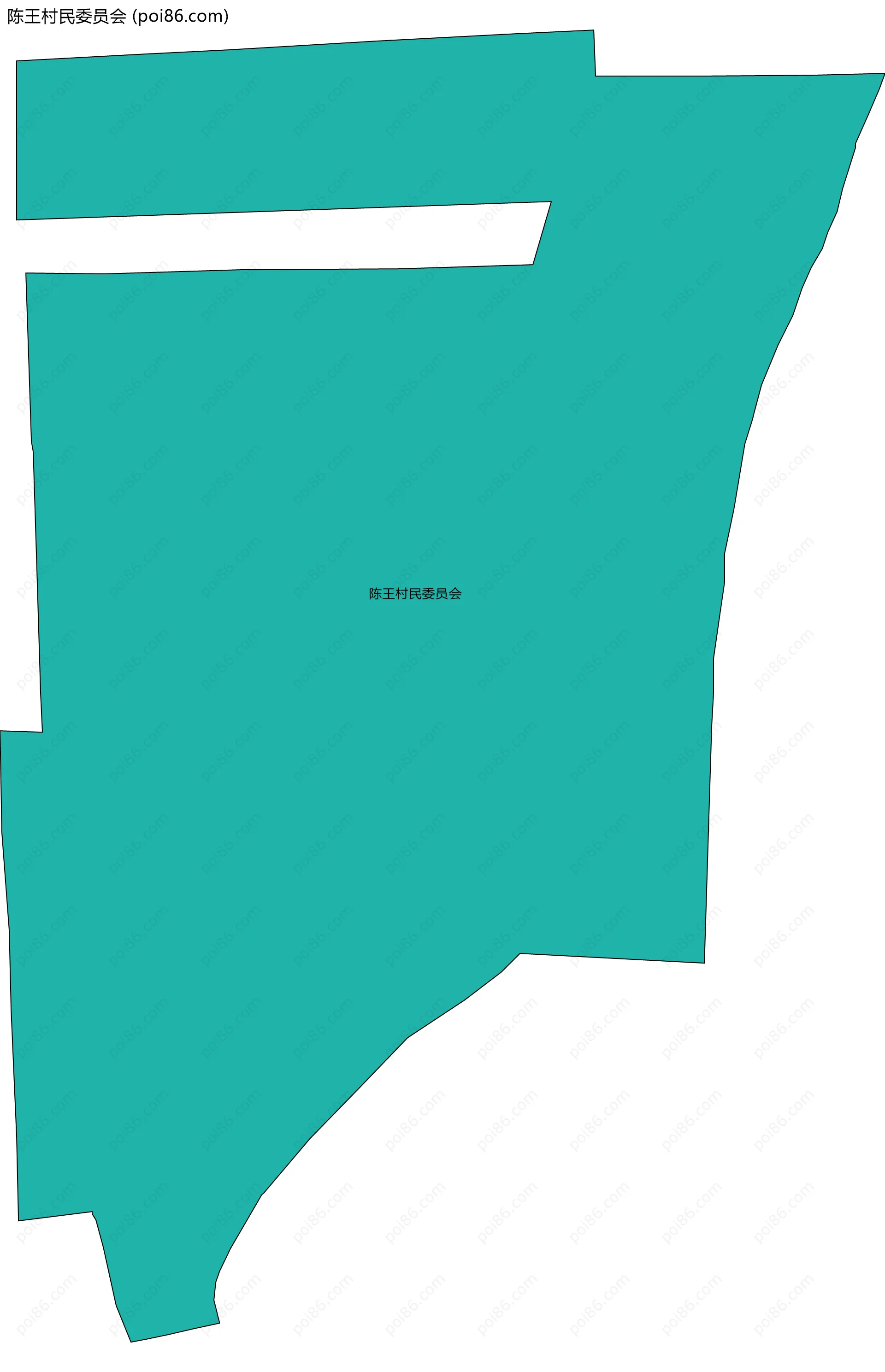 陈王村民委员会边界地图