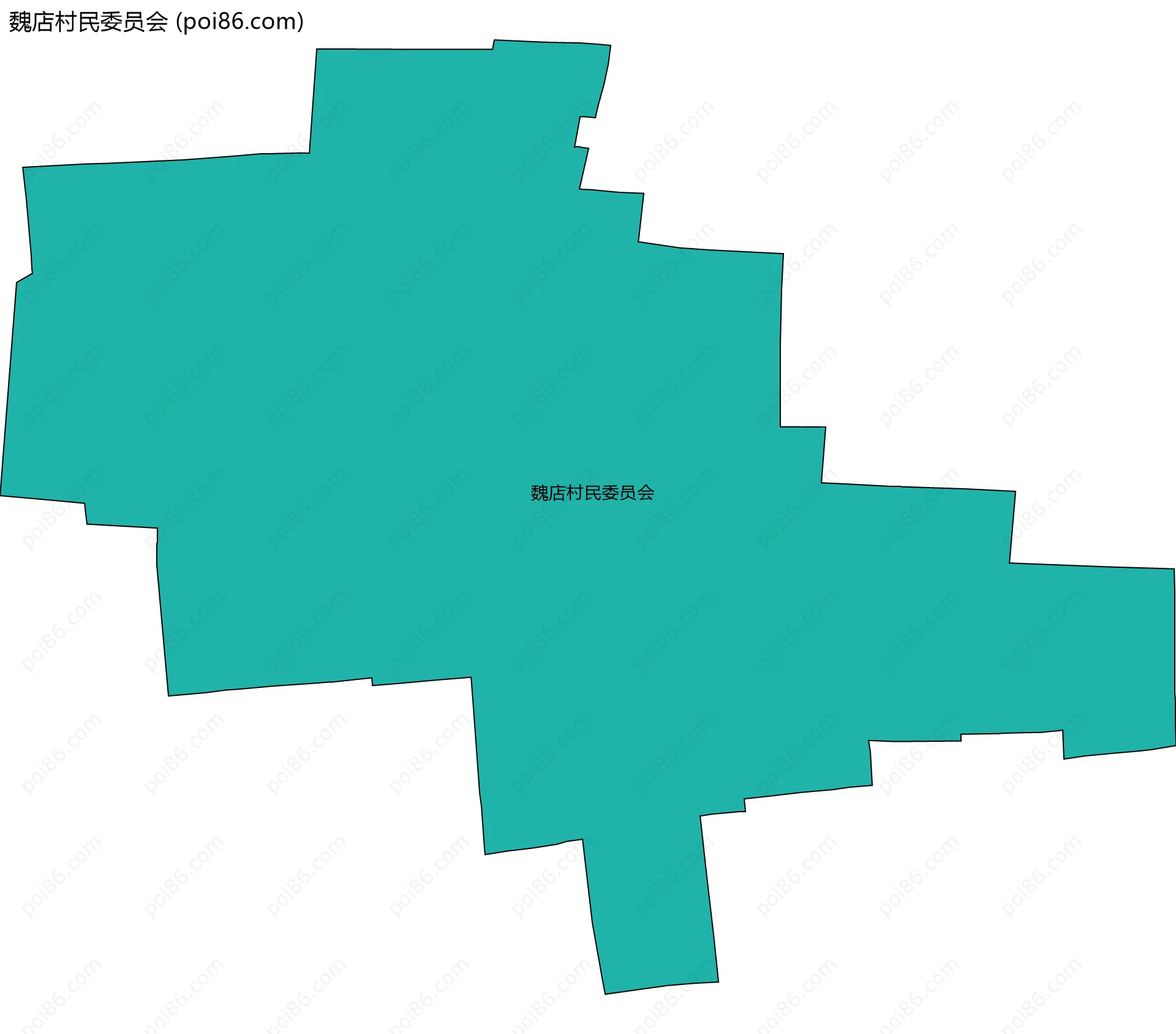 魏店村民委员会边界地图