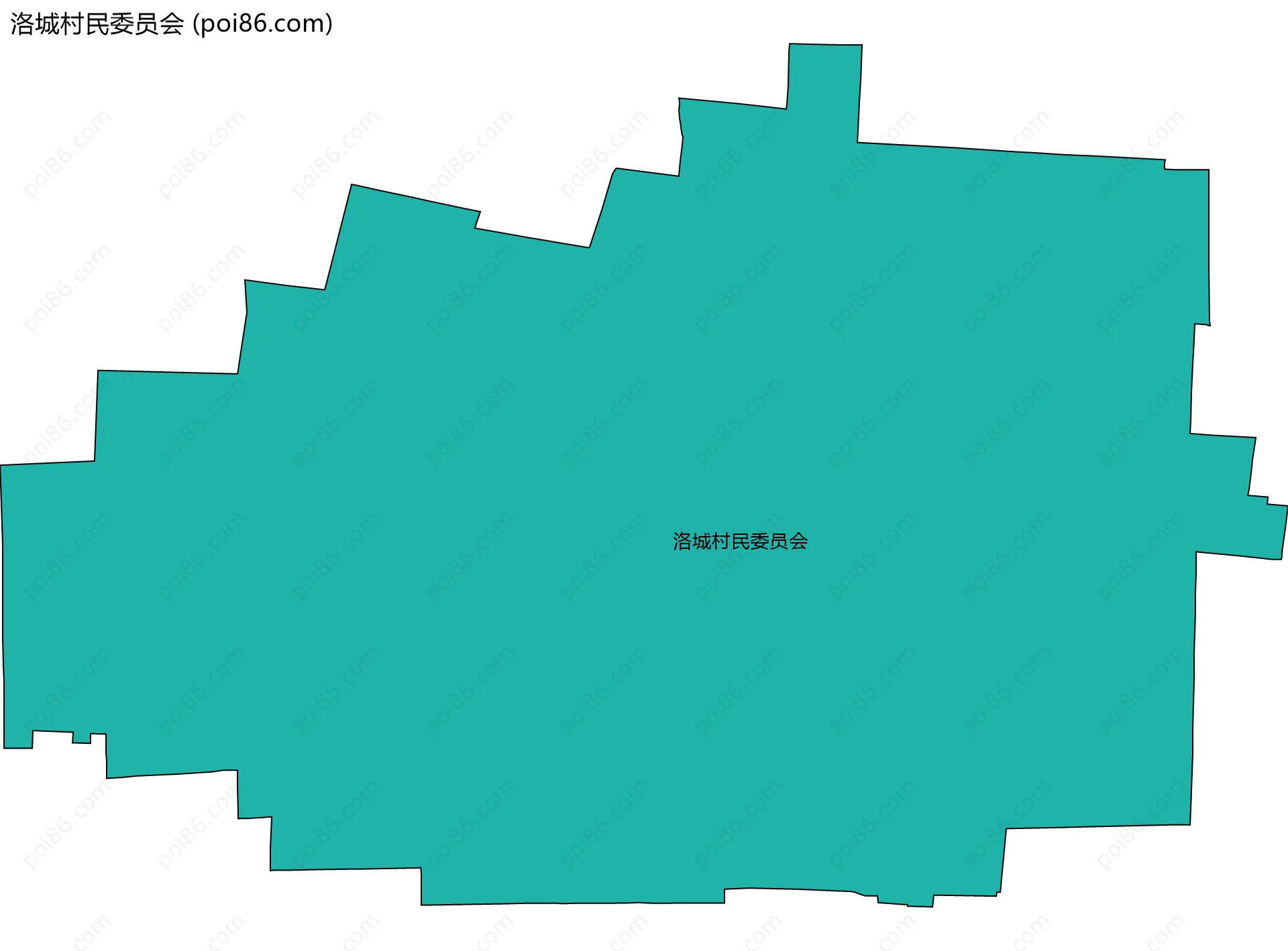 洛城村民委员会边界地图