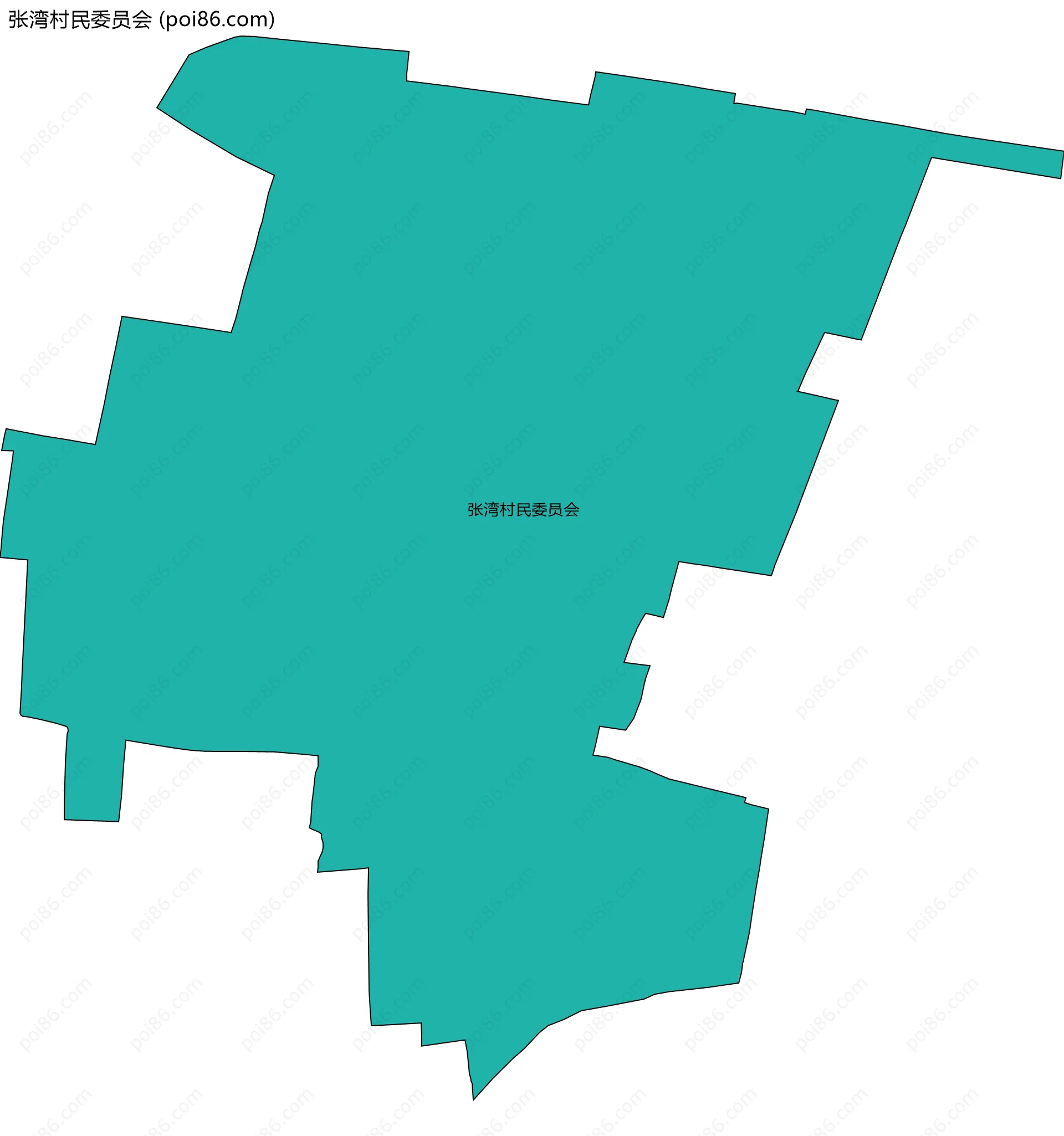 张湾村民委员会边界地图