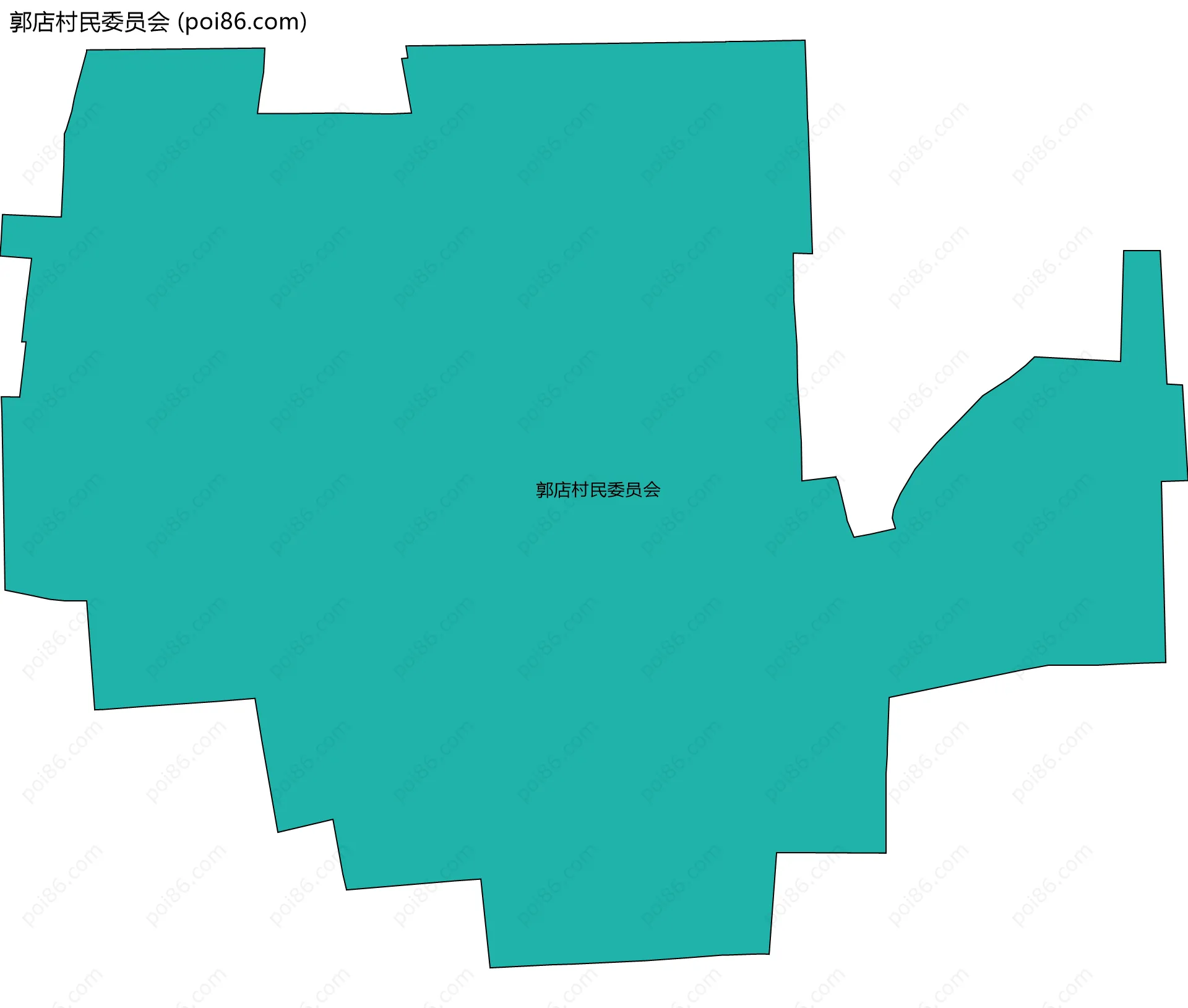 郭店村民委员会边界地图