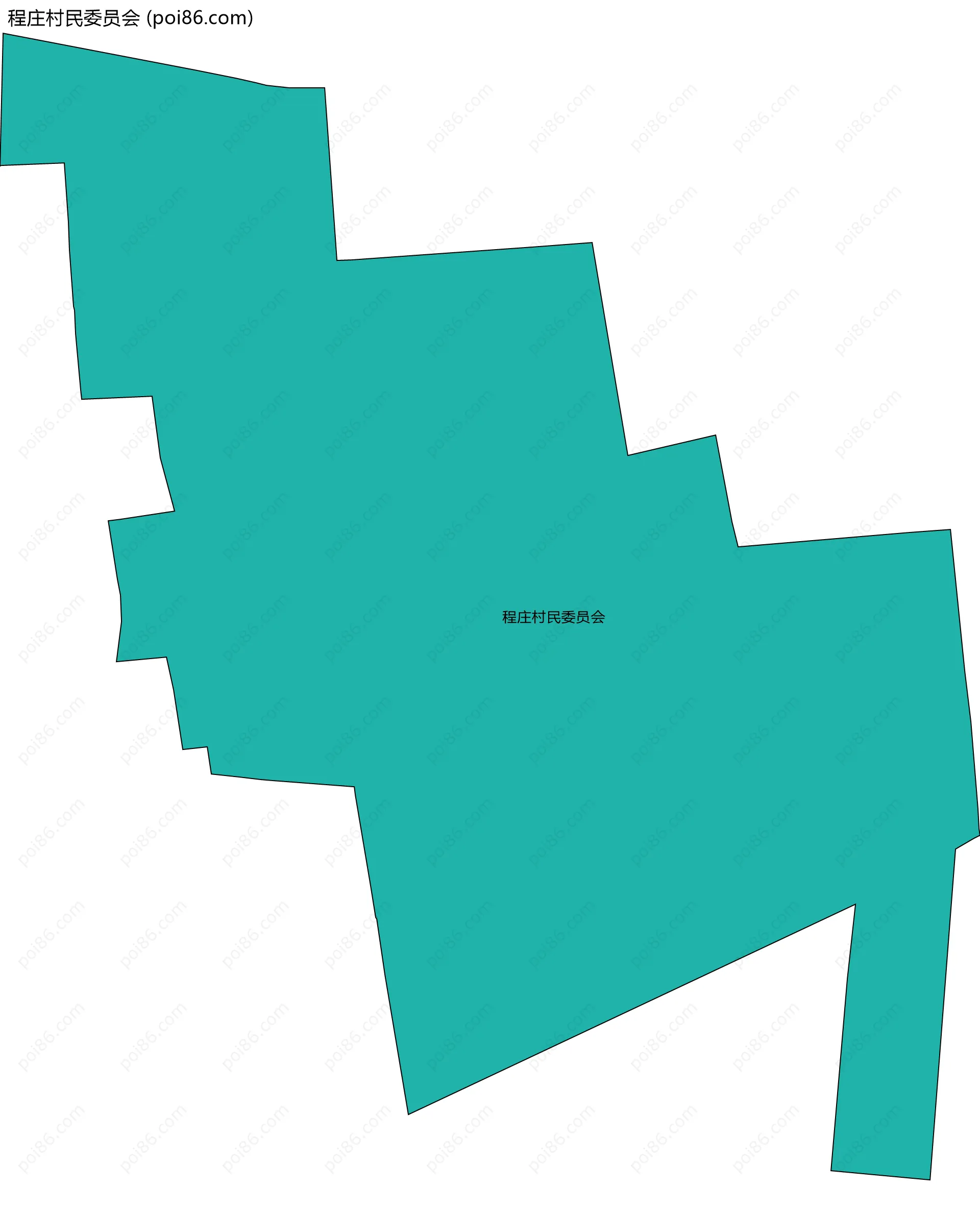 程庄村民委员会边界地图