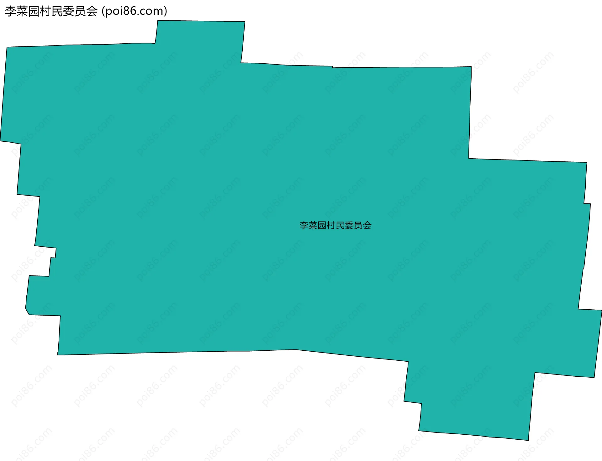 李菜园村民委员会边界地图