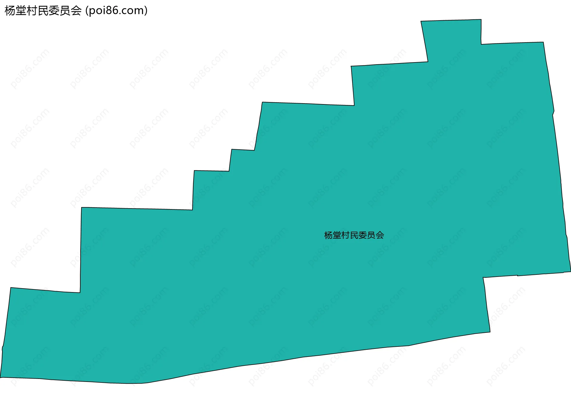 杨堂村民委员会边界地图