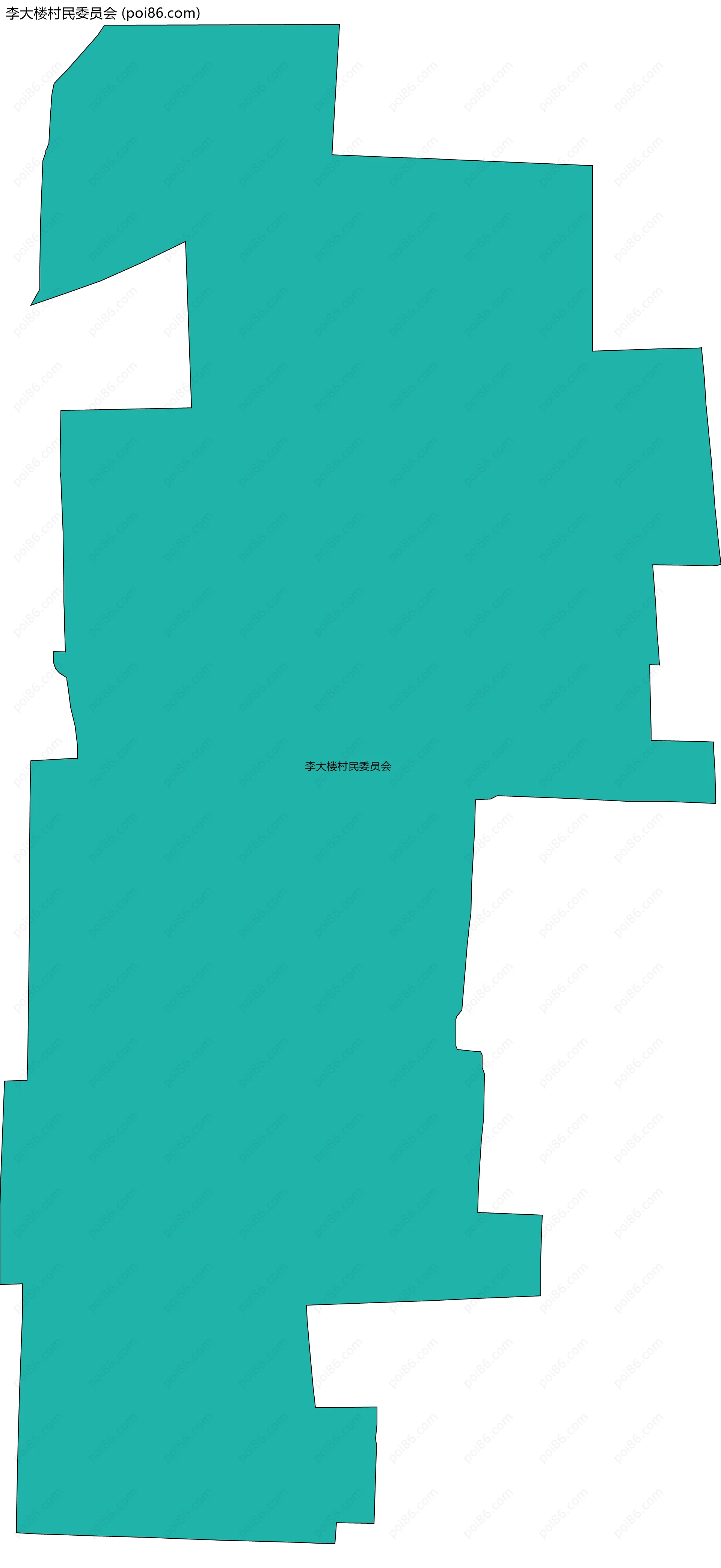 李大楼村民委员会边界地图