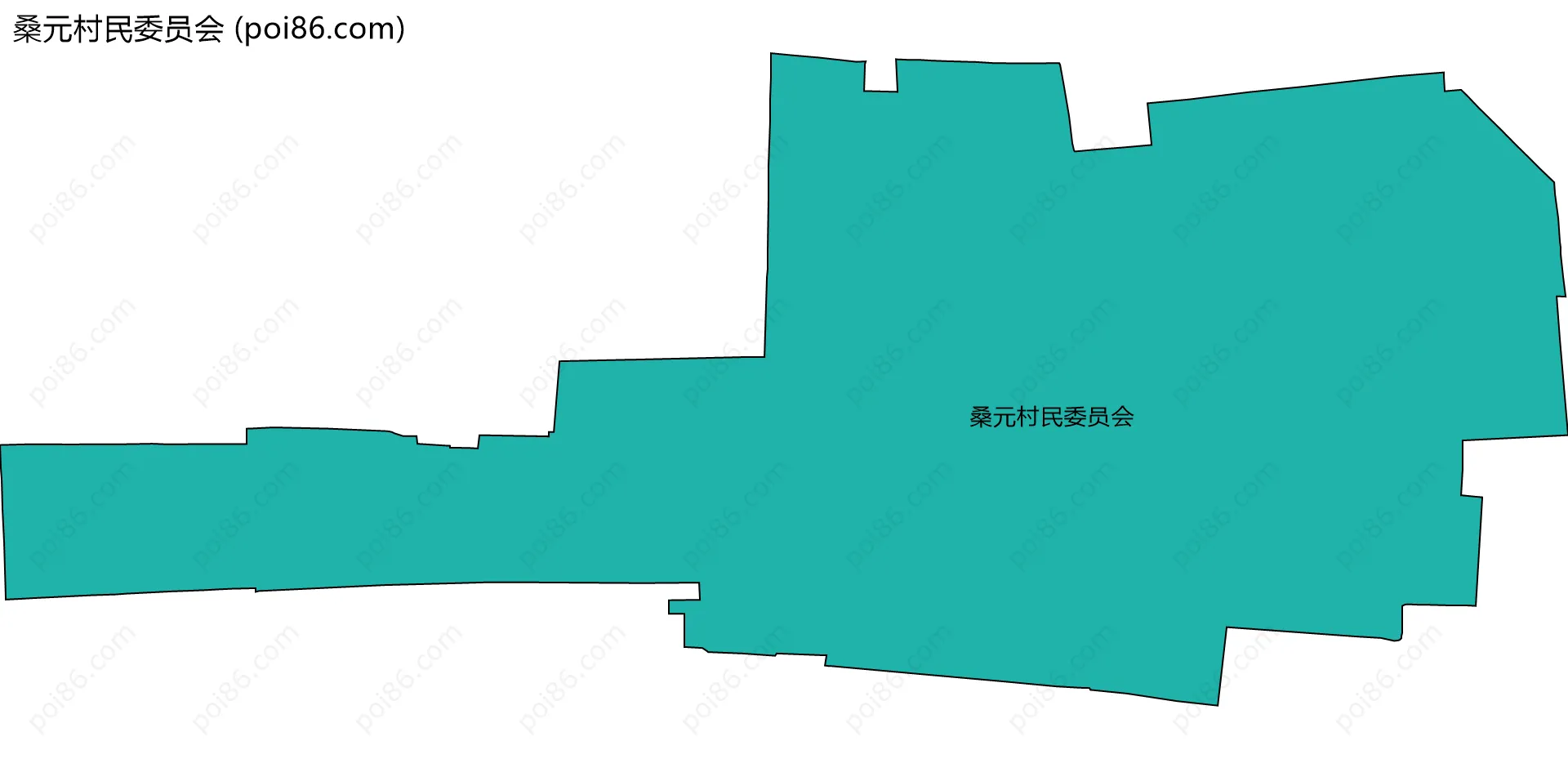 桑元村民委员会边界地图
