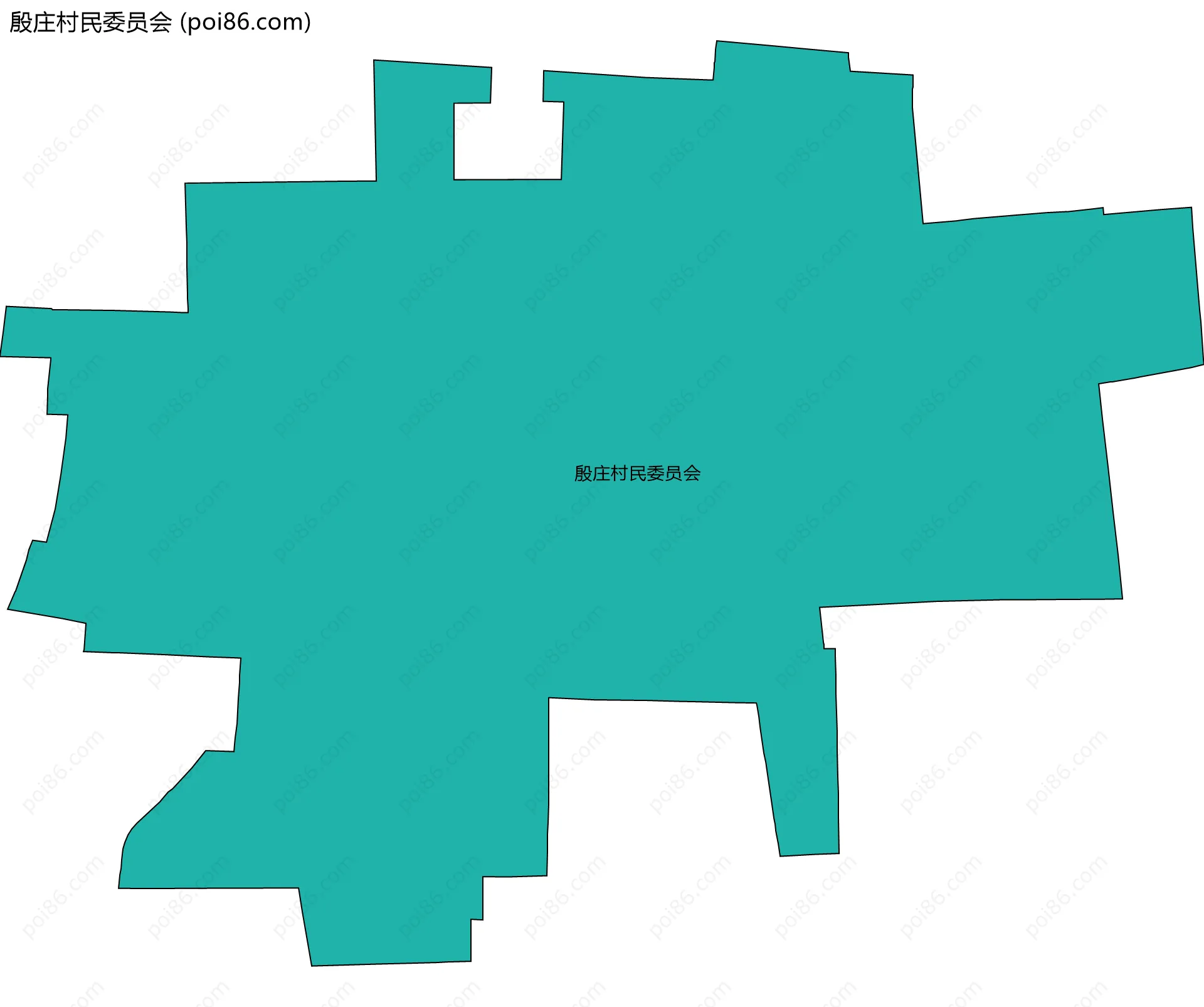 殷庄村民委员会边界地图