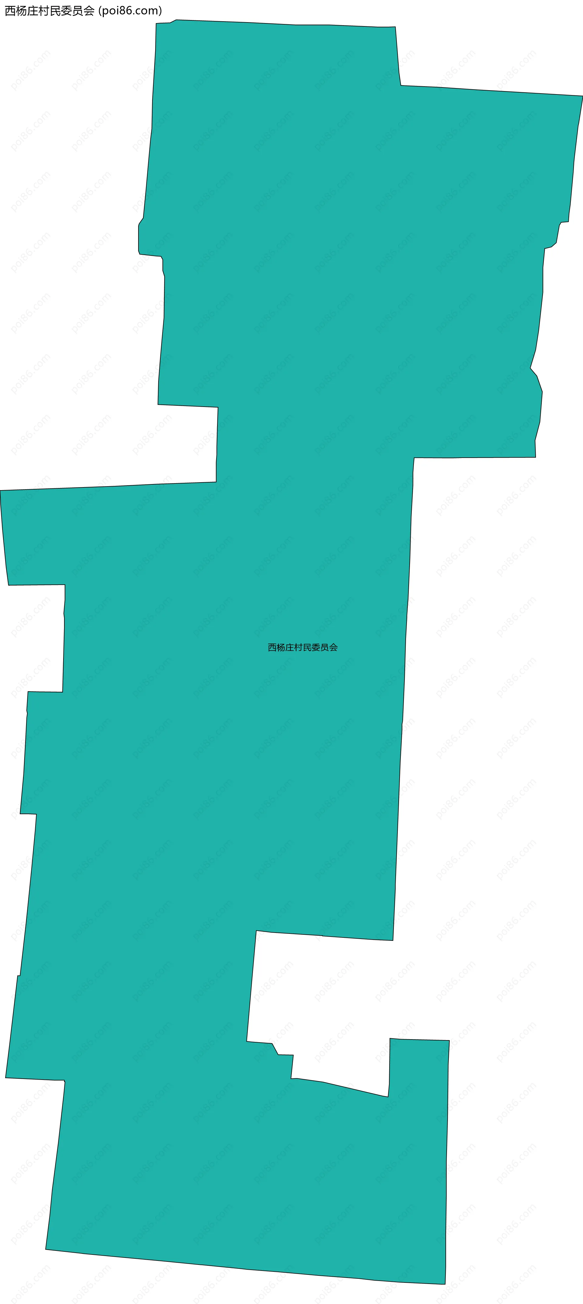 西杨庄村民委员会边界地图