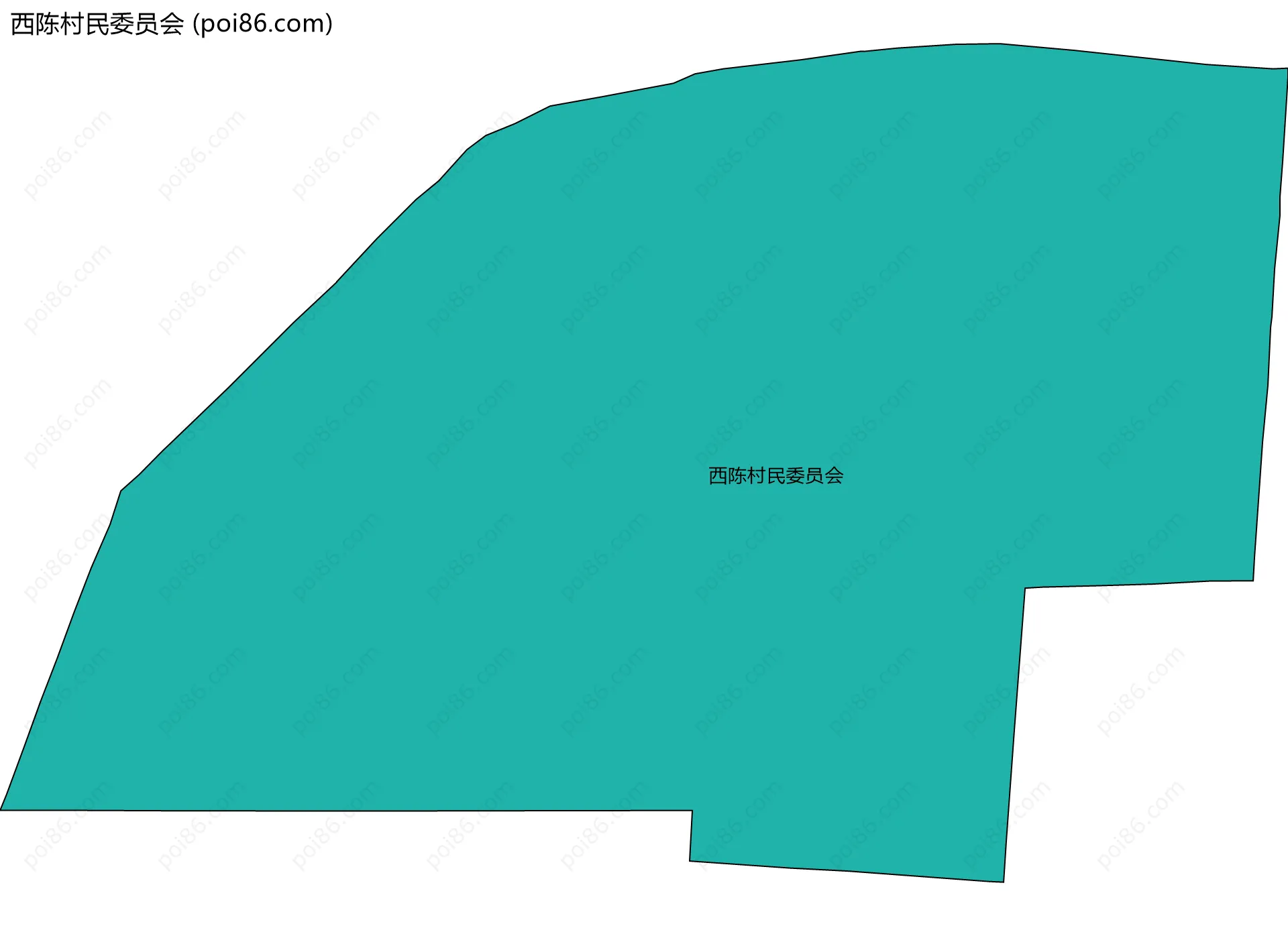 西陈村民委员会边界地图