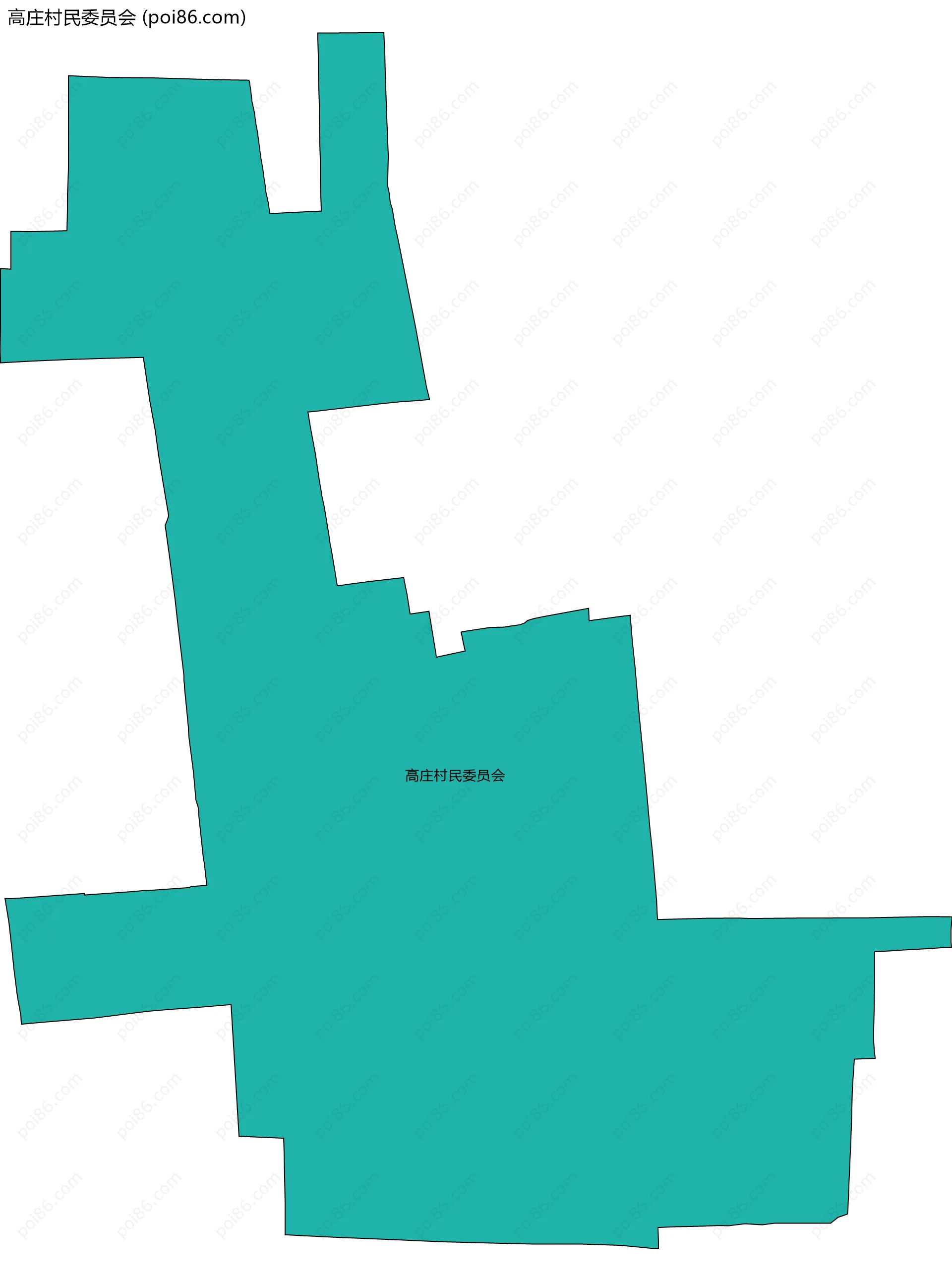 高庄村民委员会边界地图