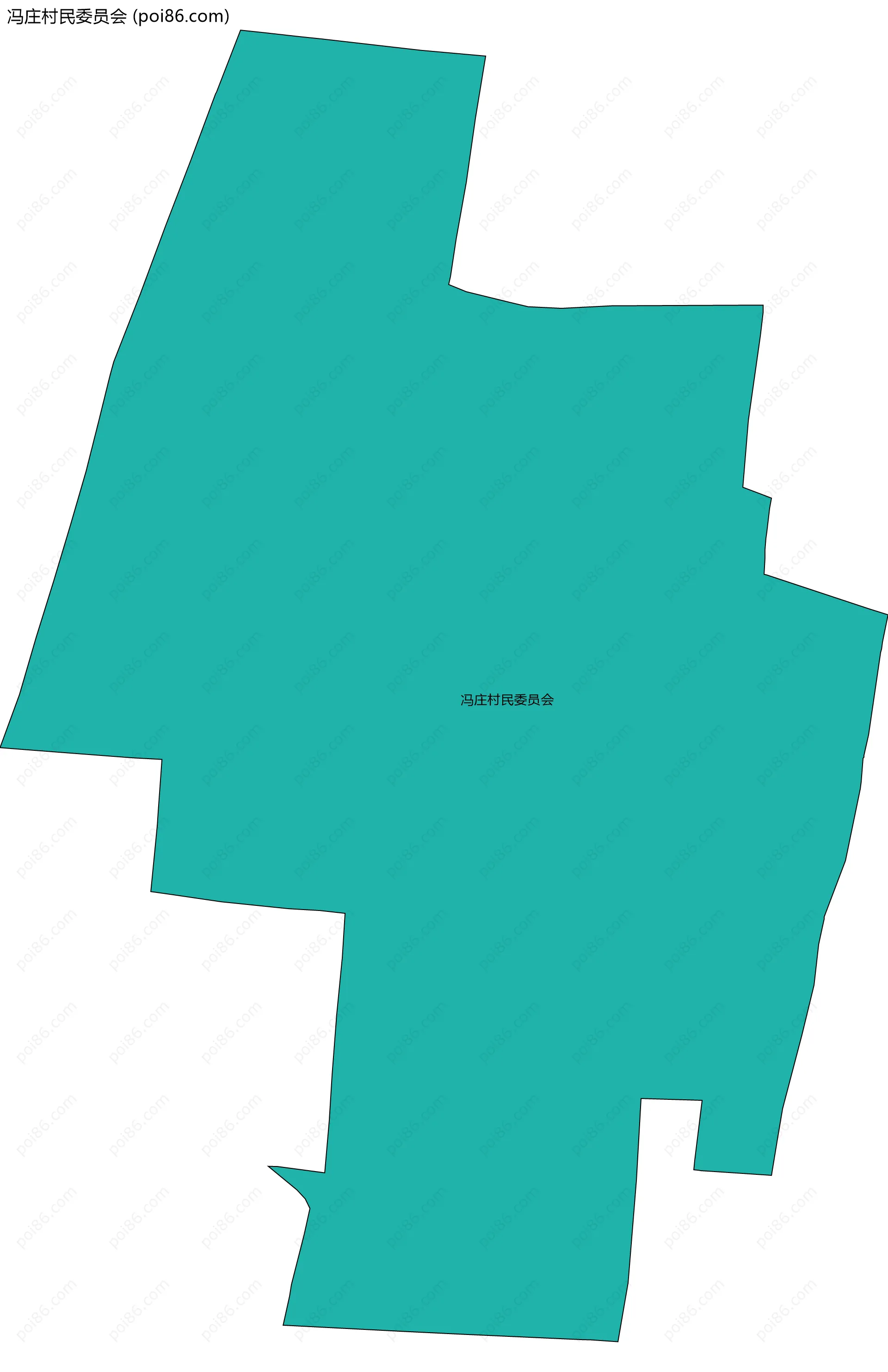 冯庄村民委员会边界地图