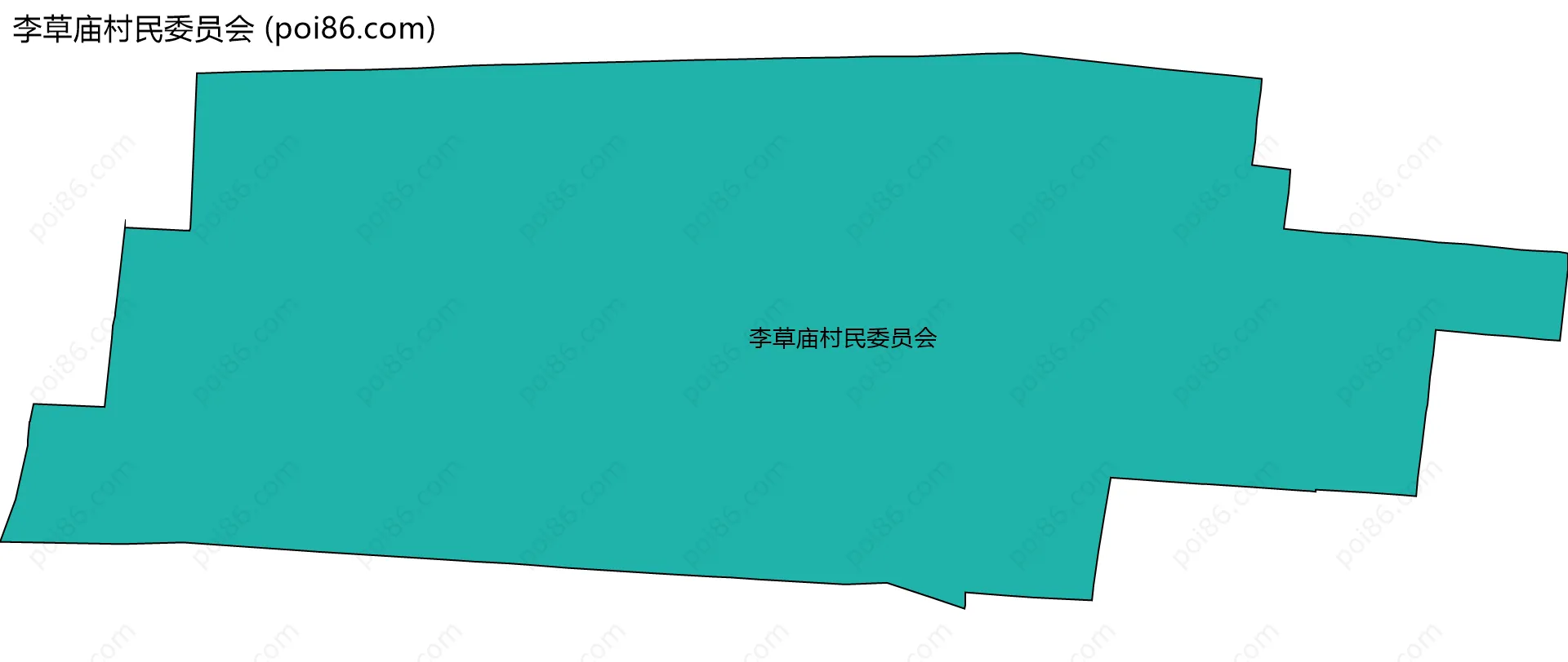 李草庙村民委员会边界地图