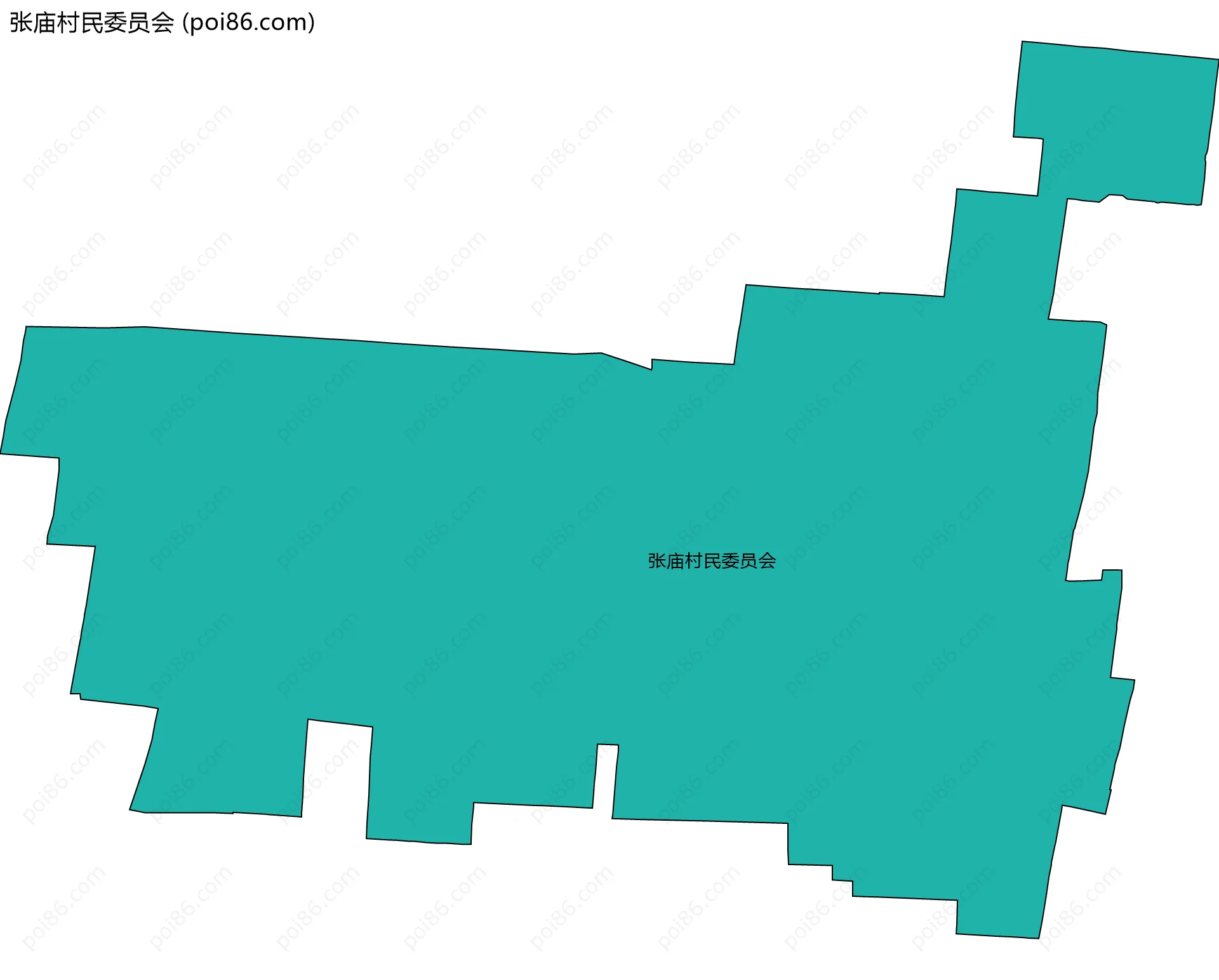 张庙村民委员会边界地图