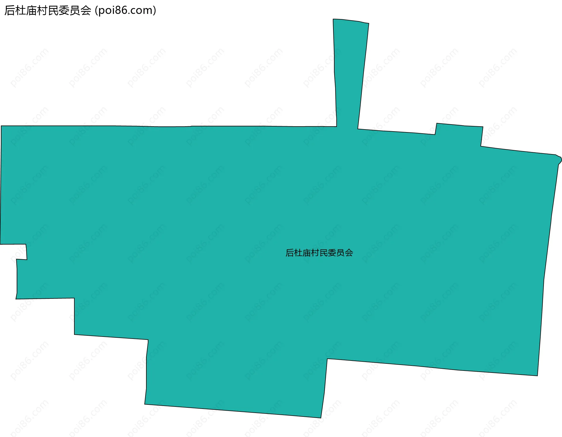 后杜庙村民委员会边界地图