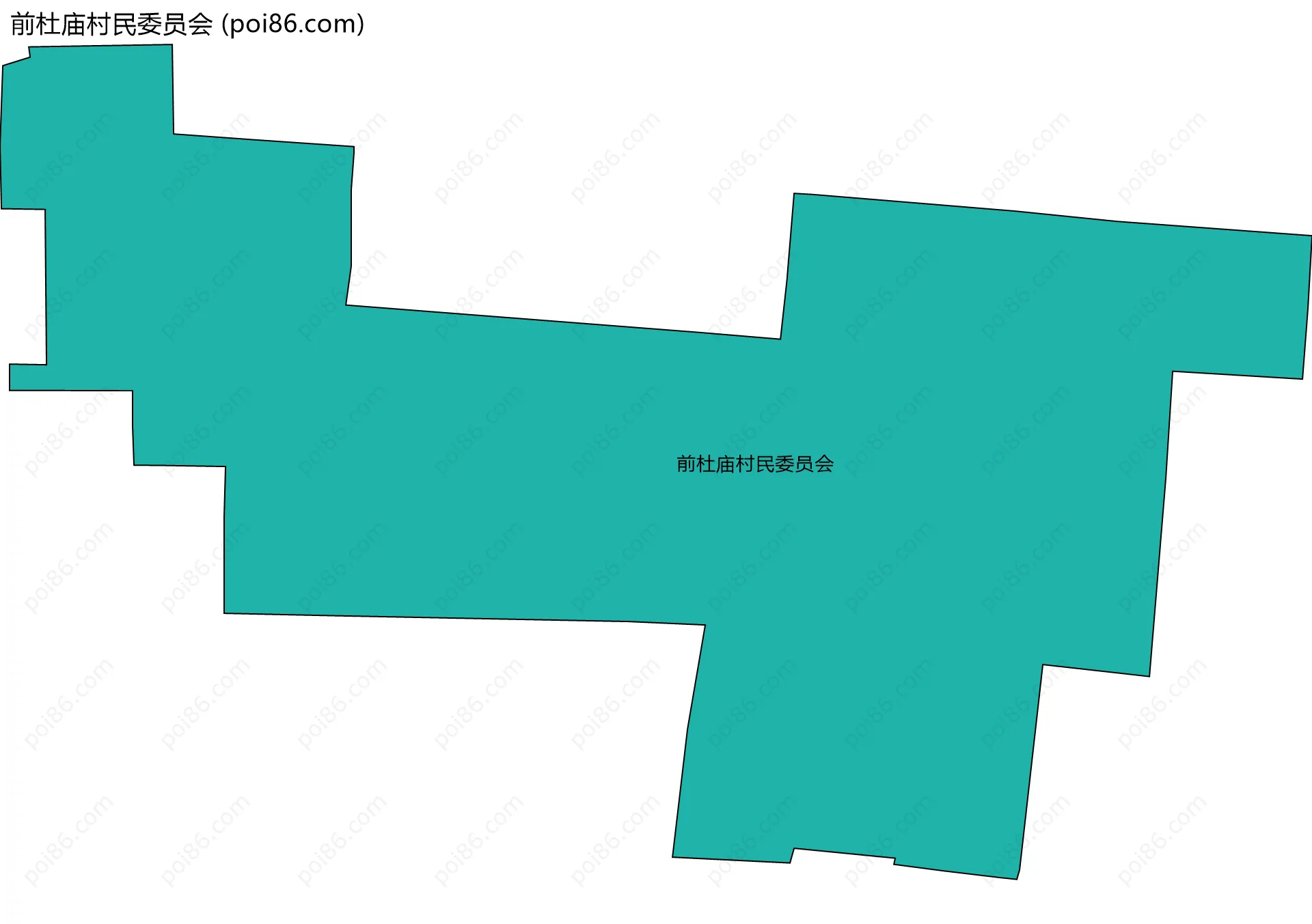 前杜庙村民委员会边界地图