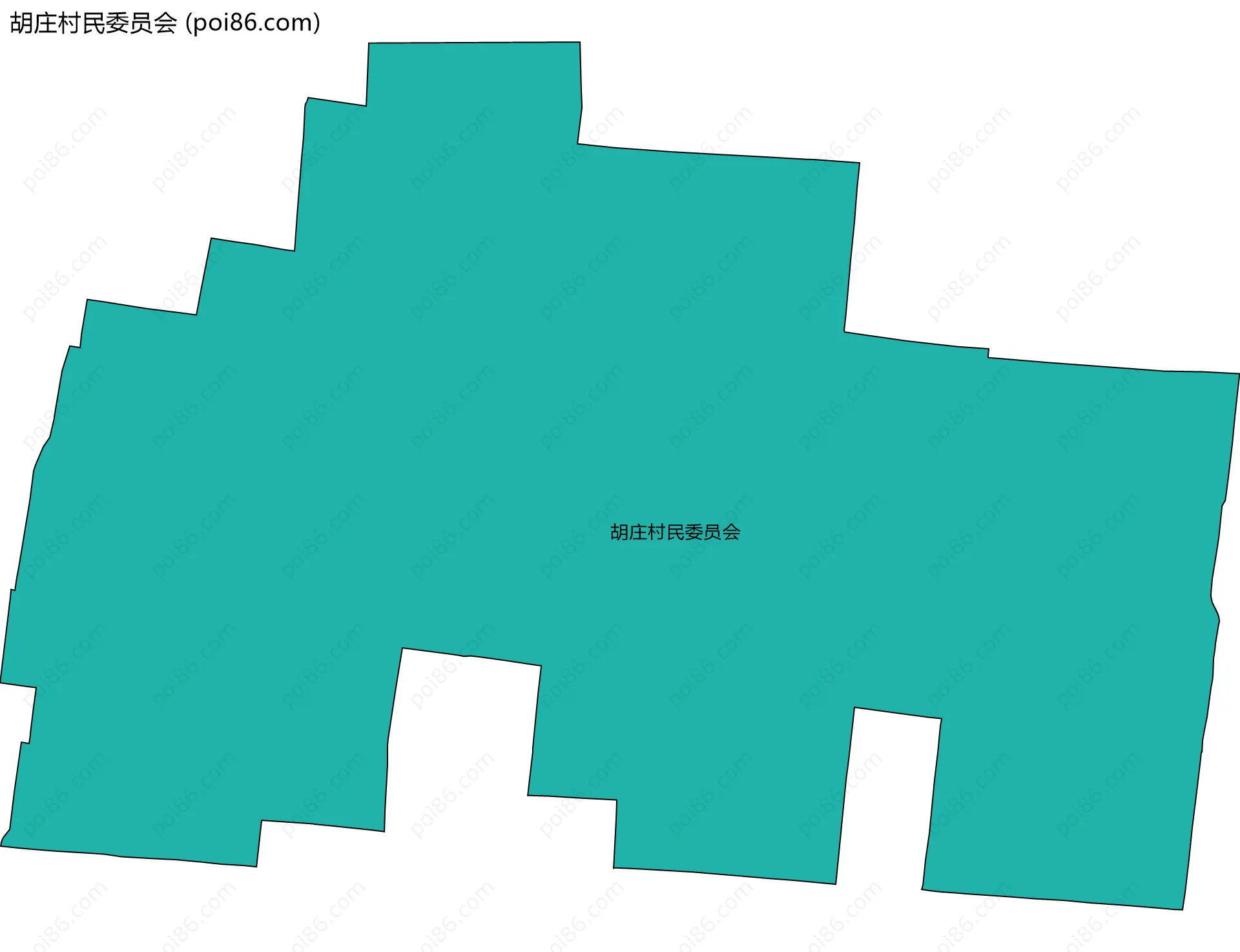 胡庄村民委员会边界地图