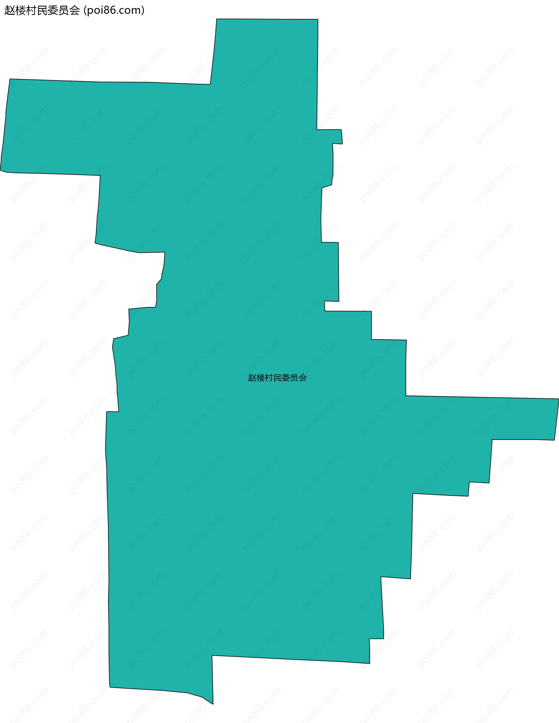 赵楼村民委员会边界地图