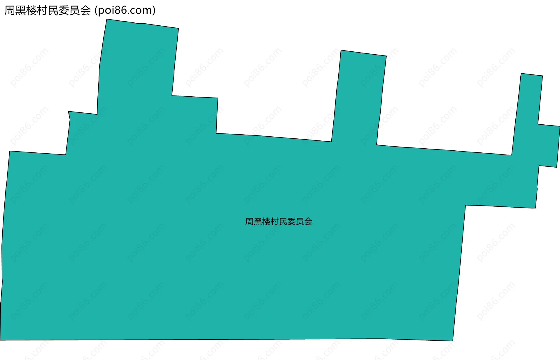 周黑楼村民委员会边界地图