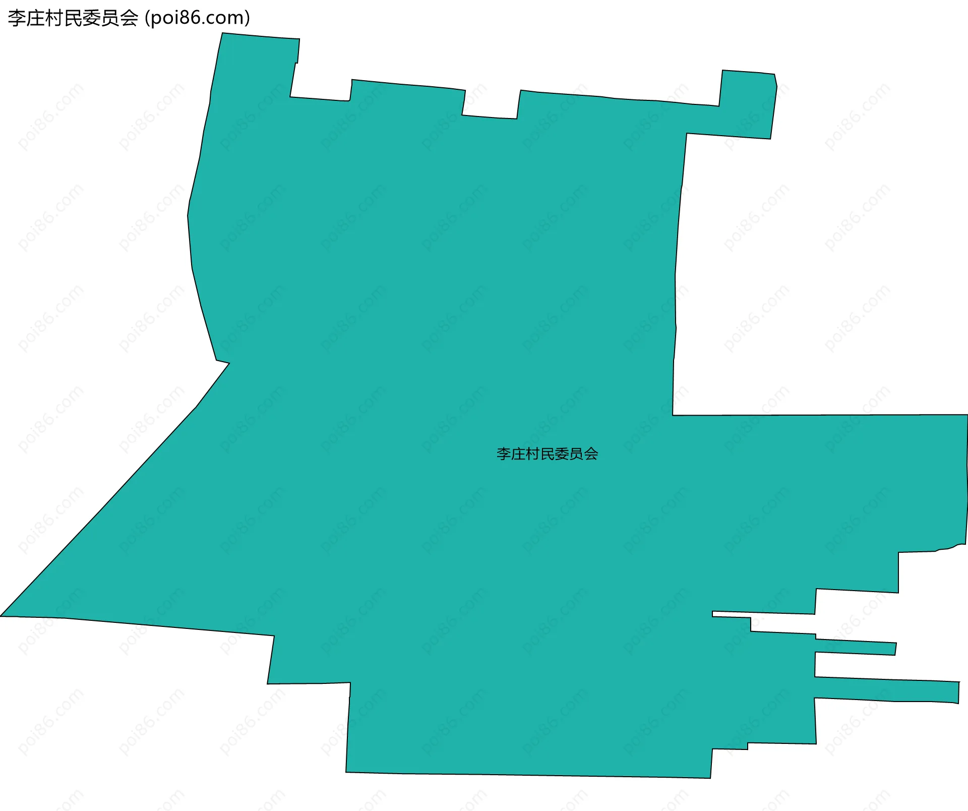 李庄村民委员会边界地图