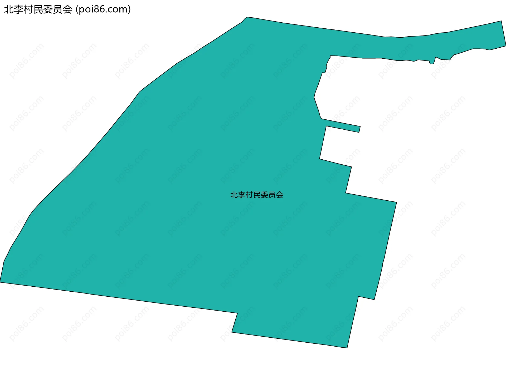 北李村民委员会边界地图