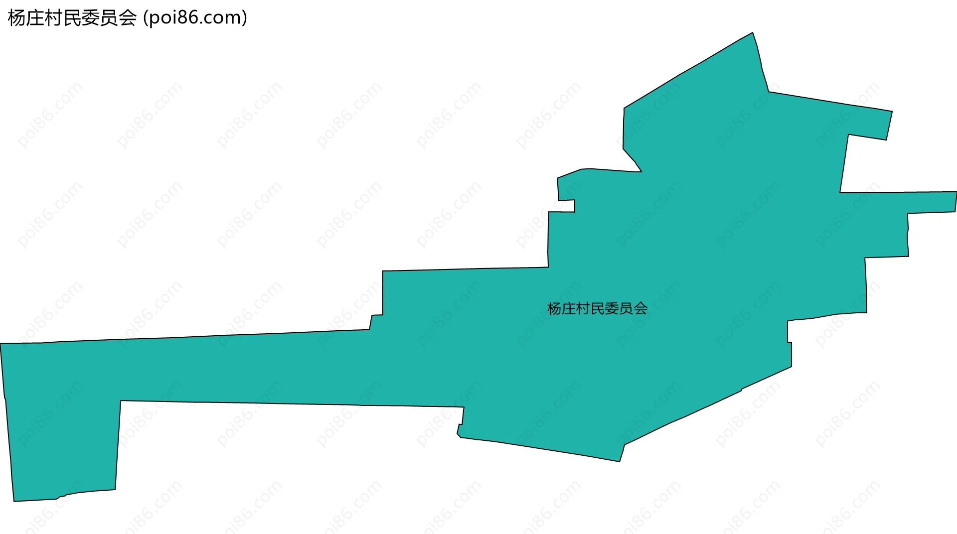 杨庄村民委员会边界地图