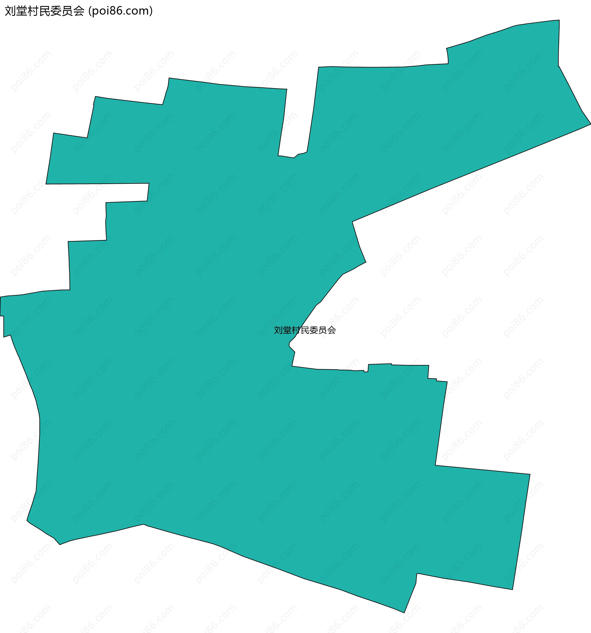 刘堂村民委员会边界地图
