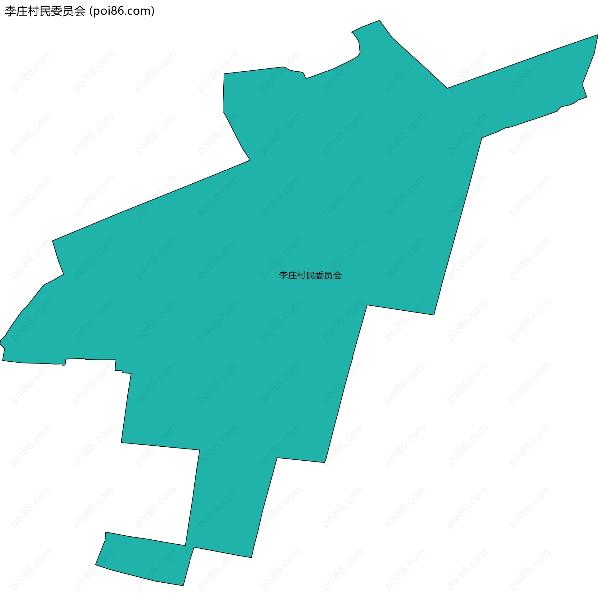李庄村民委员会边界地图
