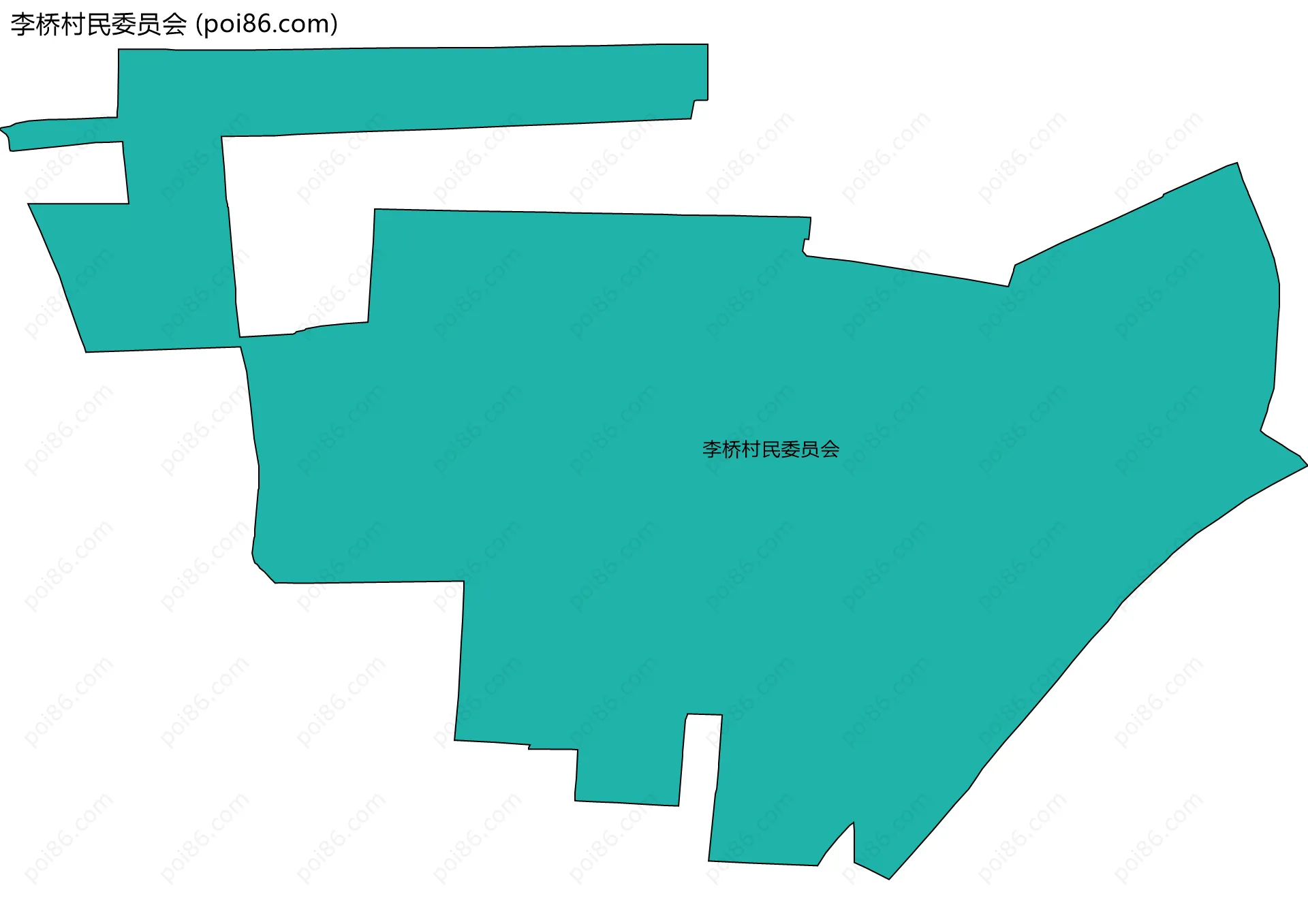 李桥村民委员会边界地图