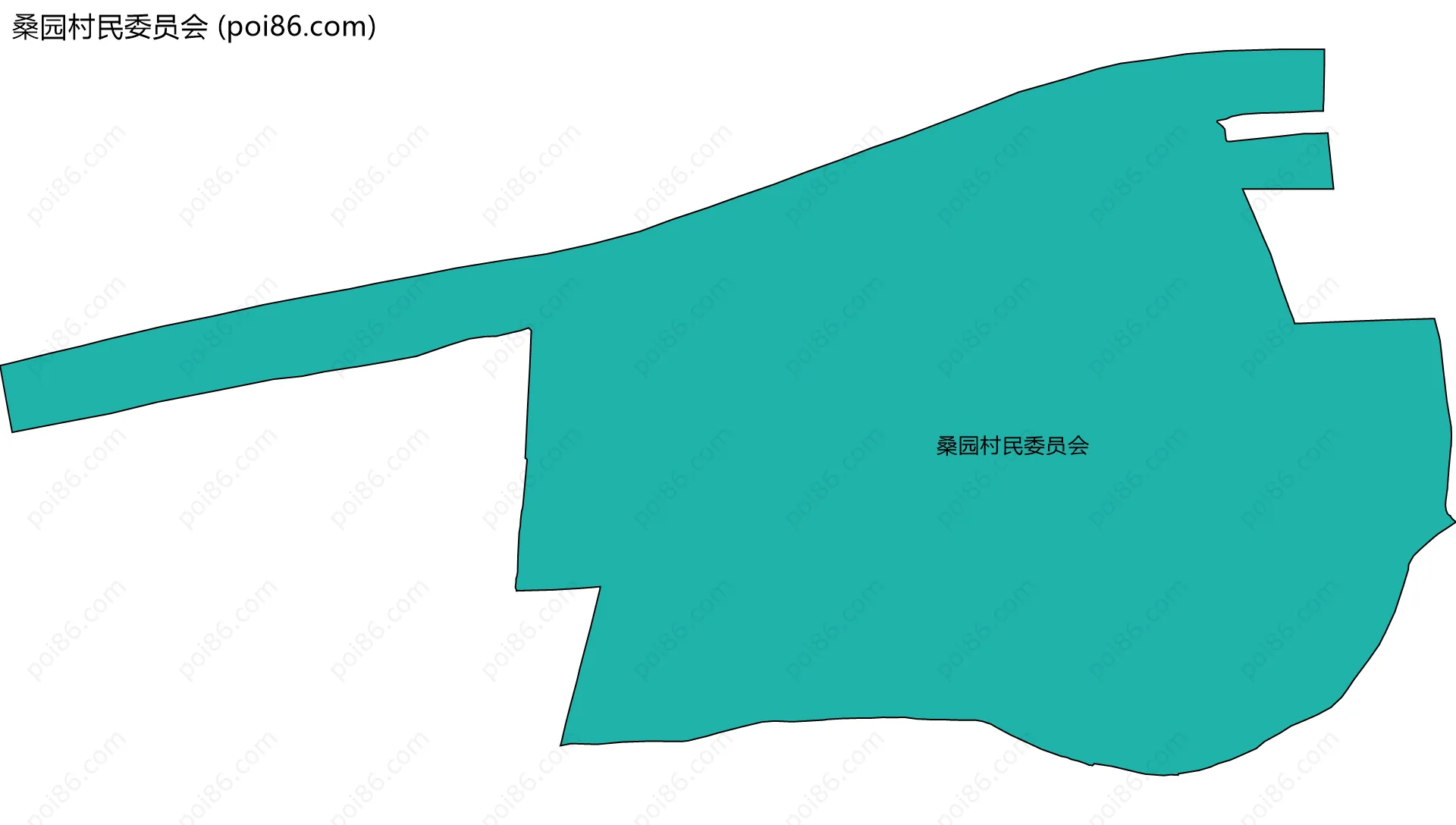 桑园村民委员会边界地图