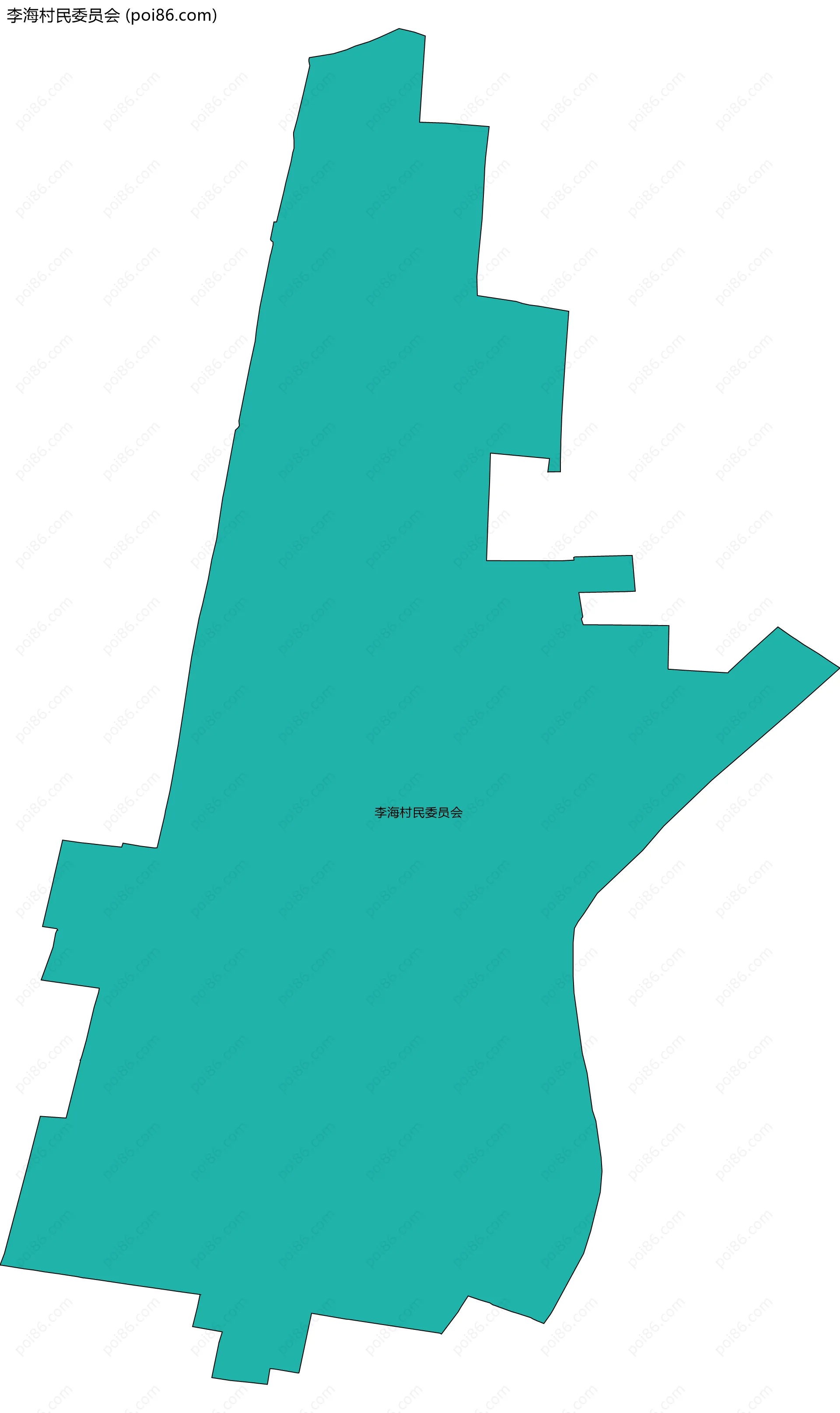李海村民委员会边界地图