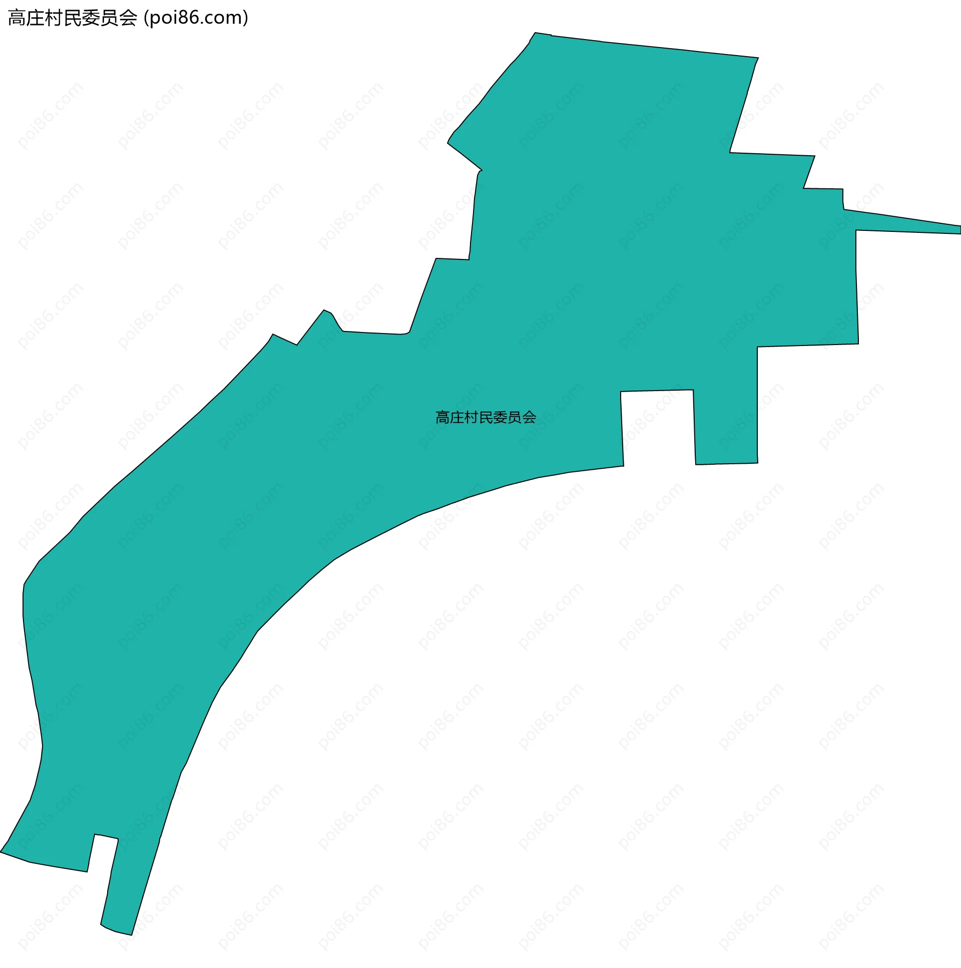 高庄村民委员会边界地图