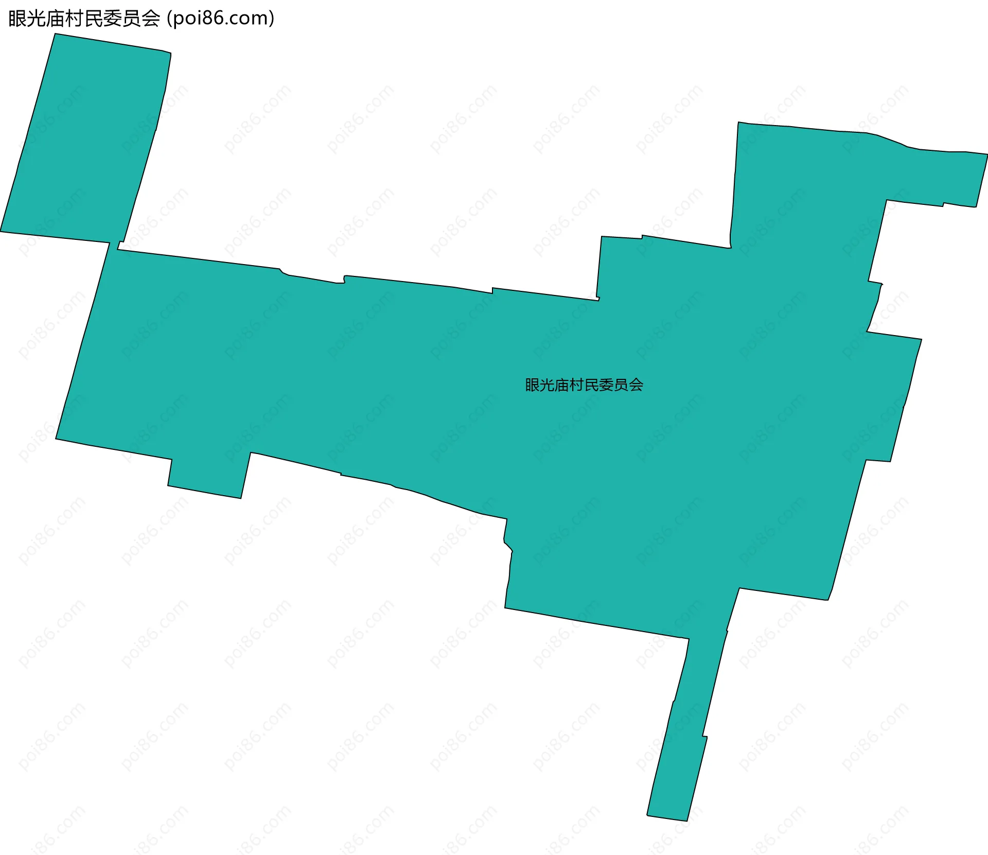 眼光庙村民委员会边界地图