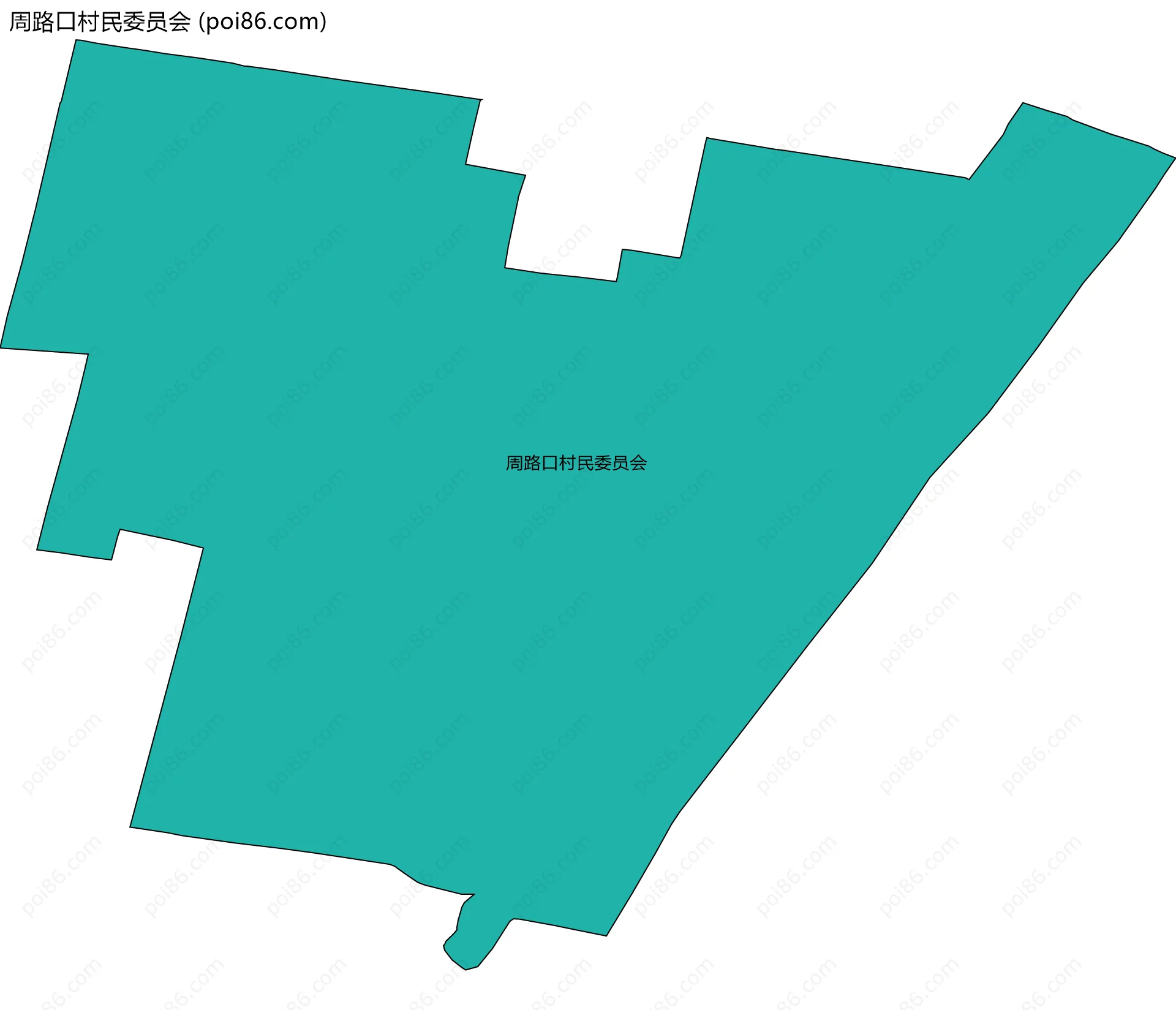 周路口村民委员会边界地图